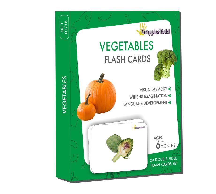 Leafy Vegetables Flash Cards - Totdot