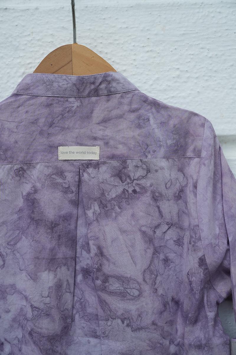 Lilac Breeze’ kids natural dyed long sleeve tie dye shirt/ jacket - Totdot