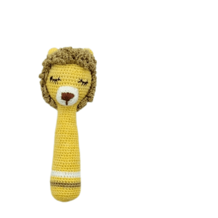 Lion Long Stick Rattle - Totdot