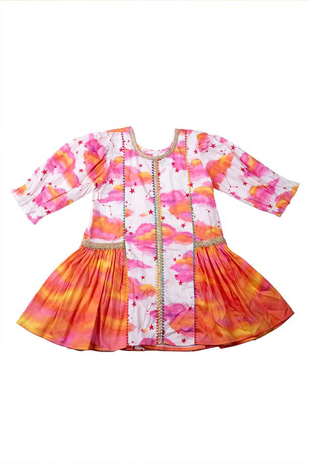 Live In Sunshine Off-White Kurta and Dhoti Pants Set for Girls - Totdot