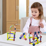 Magbox - Magnetic Toys | Set of 50 pcs | Magnetic Sticks & Balls Toy Set I Building Blocks I Children Educational Toy I Imagination and Creativity (1 Years +) - Totdot