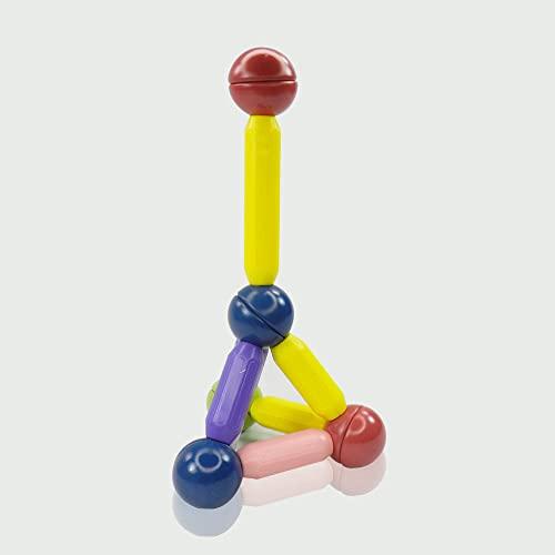 Magbox - Magnetic Toys | Set of 64 pcs | Magnetic Sticks & Balls Toy Set I Building Blocks I Children Educational Toy I Imagination and Creativity (1 Years +)… - Totdot