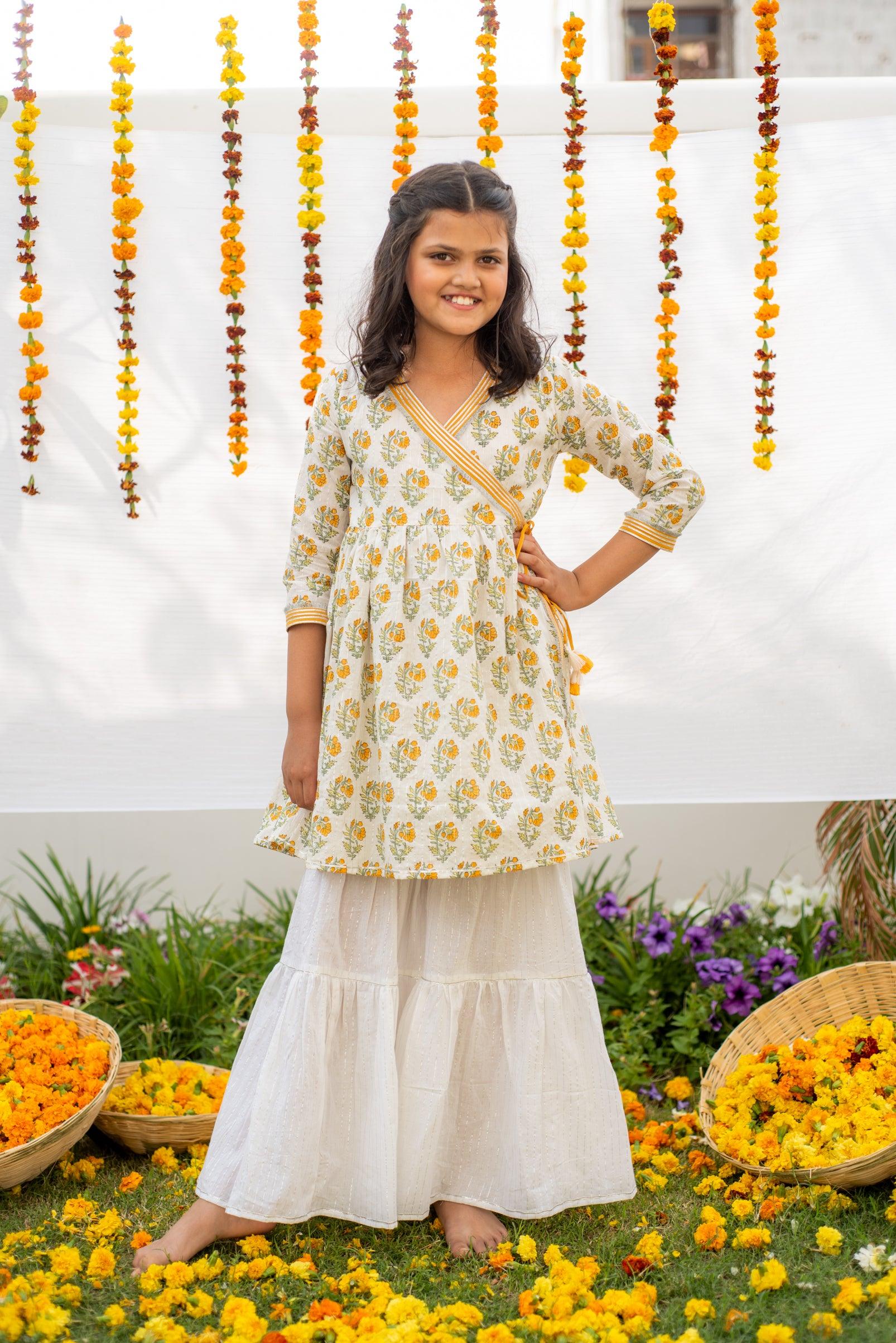 marigold Agrakha kurta set - Totdot