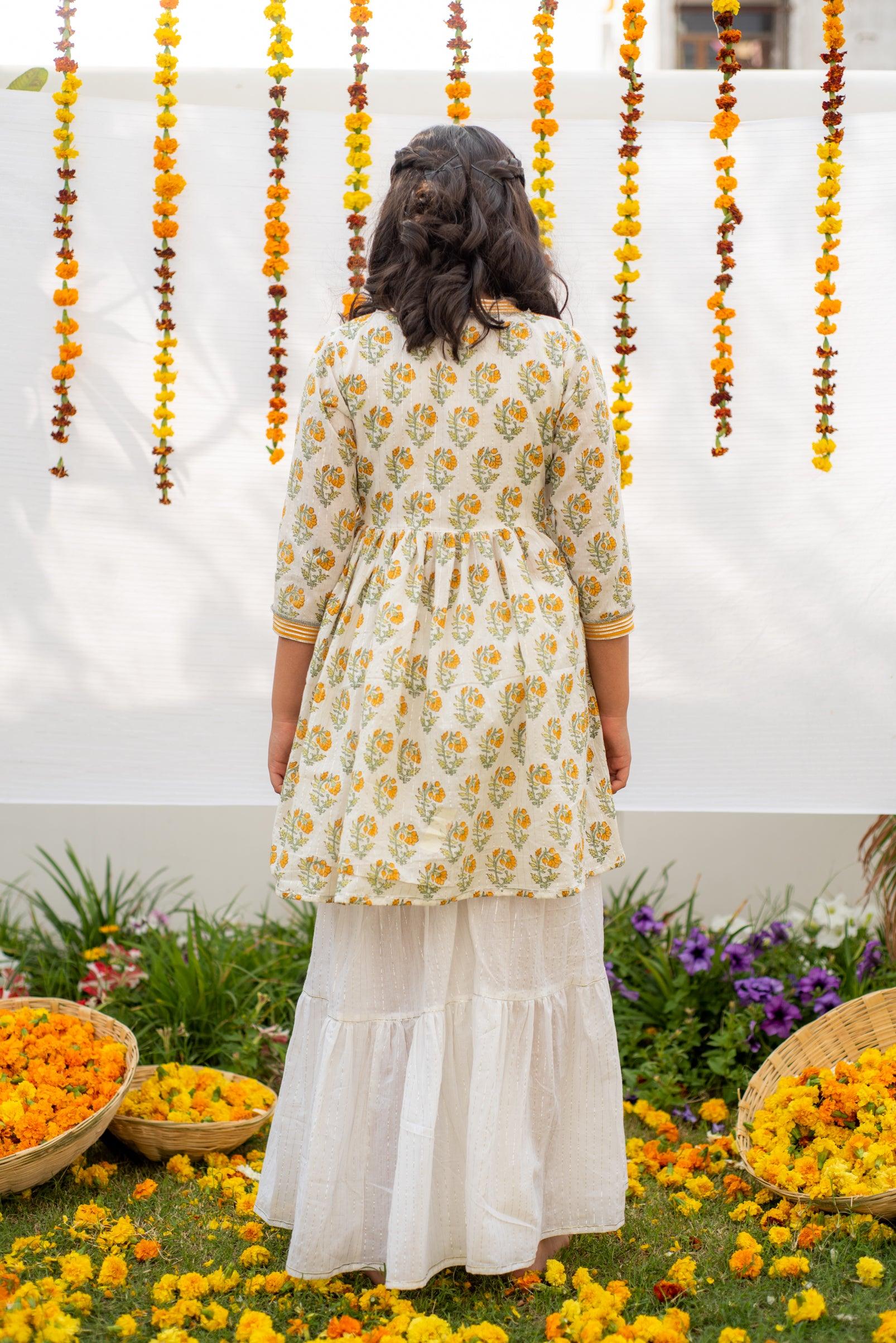 marigold Agrakha kurta set - Totdot