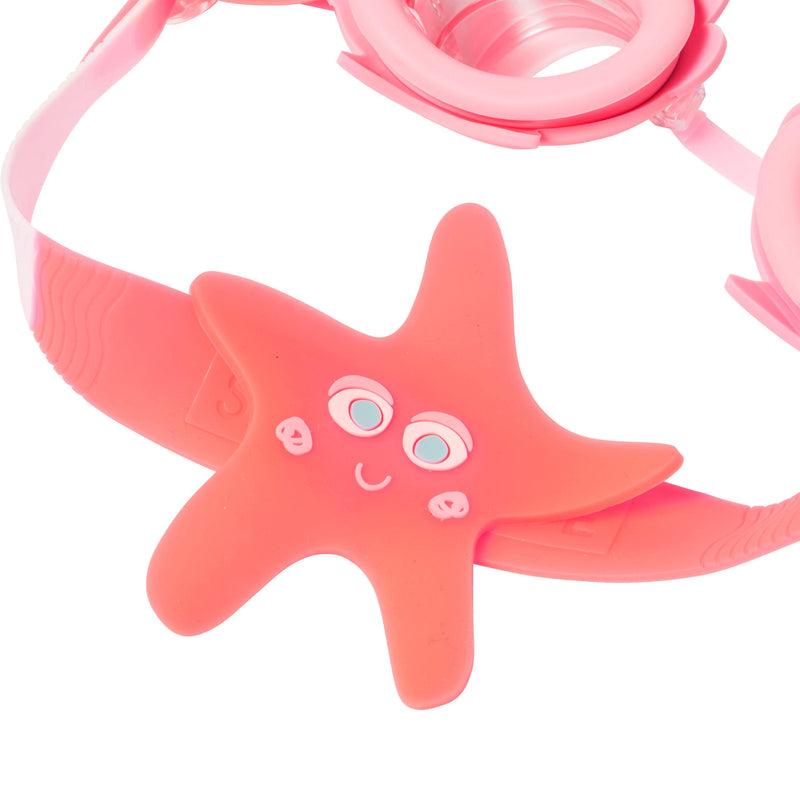 Melody the Mermaid Mini Swim Goggles Neon Strawberry - Totdot