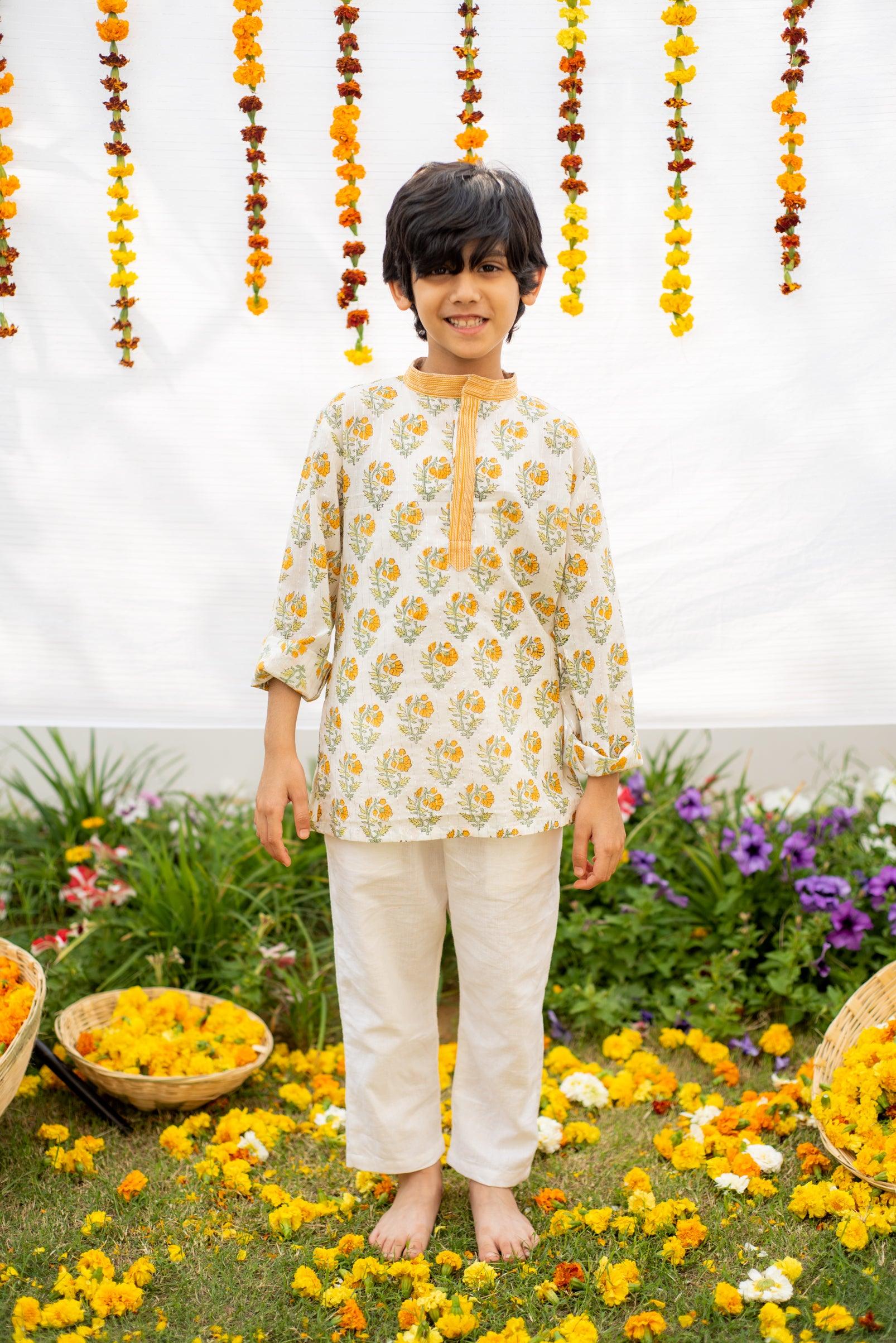 Meloow yellow kurta set - Totdot