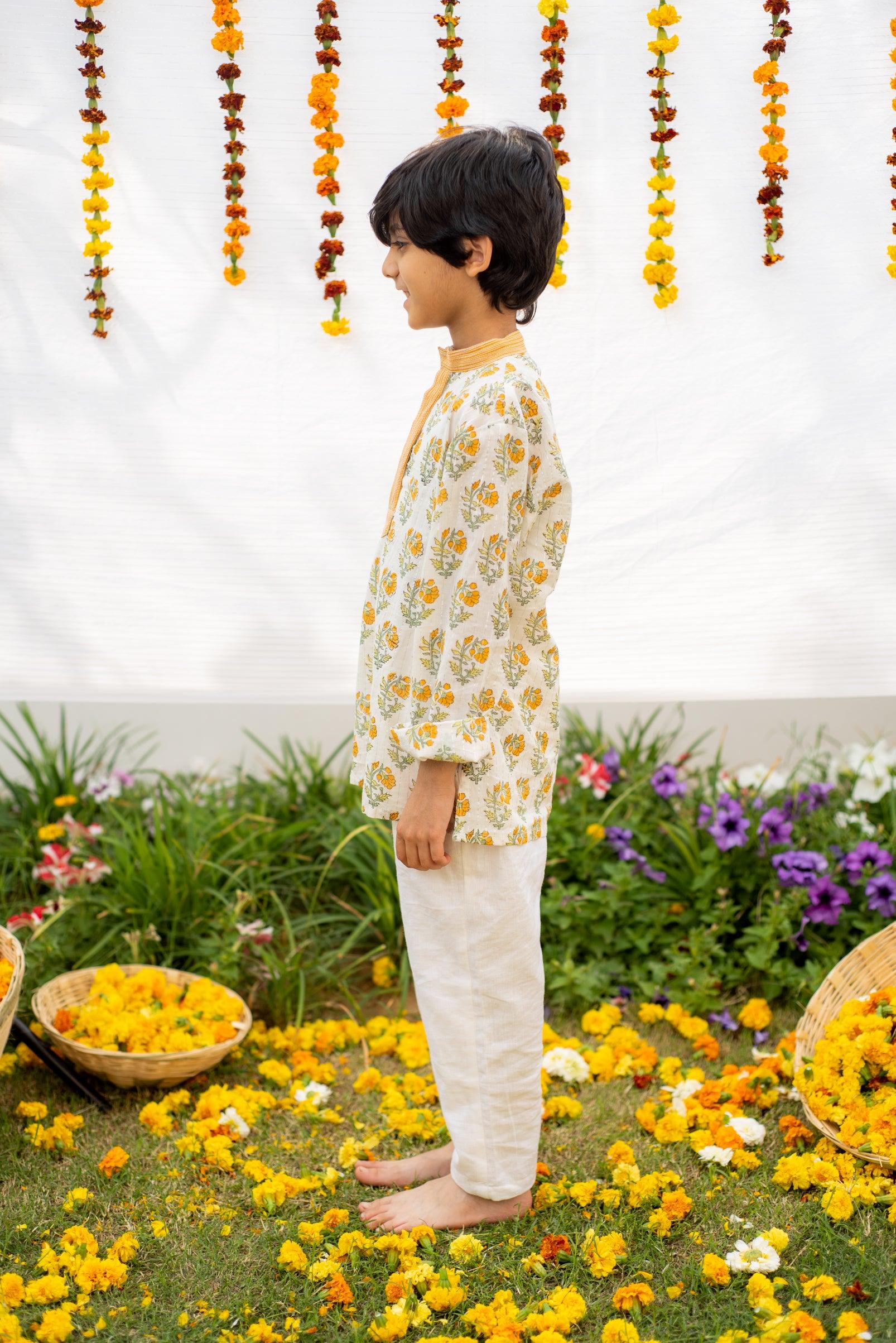 Meloow yellow kurta set - Totdot