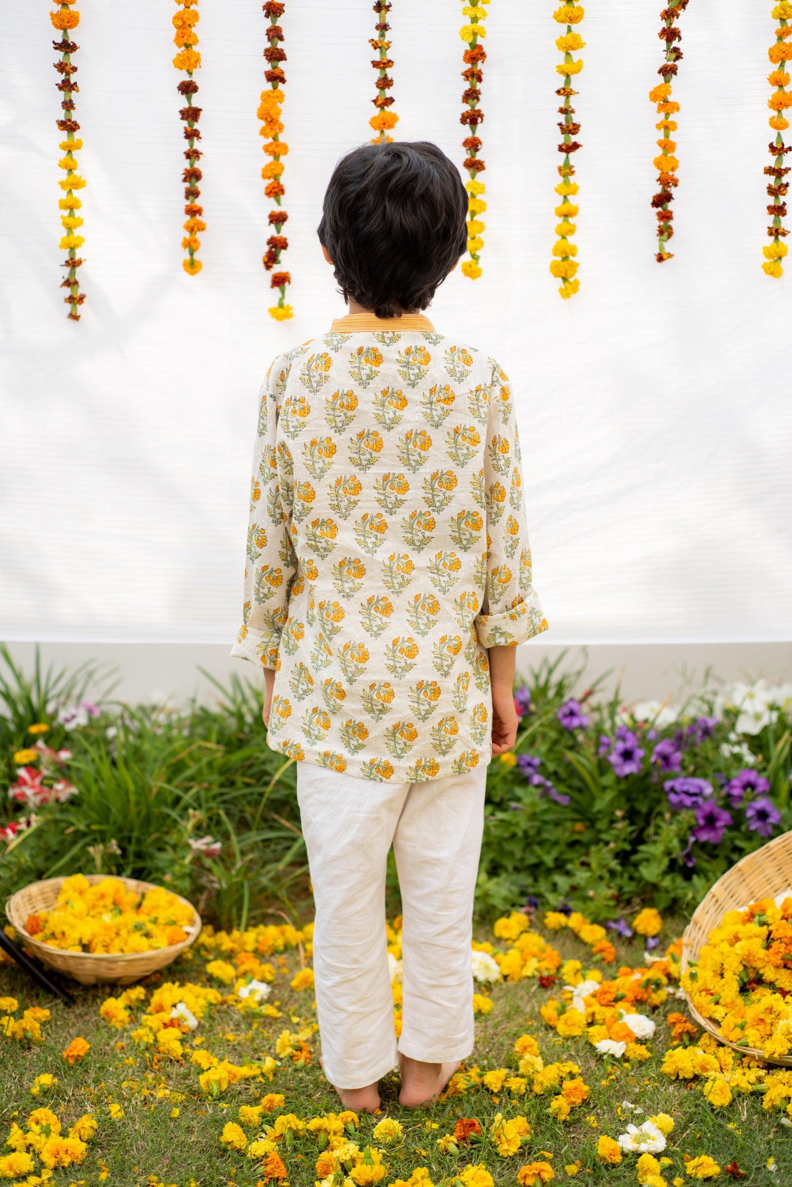 Meloow yellow kurta set - Totdot