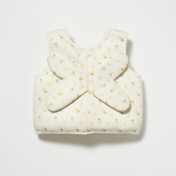 Mima The Fairy Lemon Lilac: Lemon Print White Swim Vest for 1-2 Years - Totdot