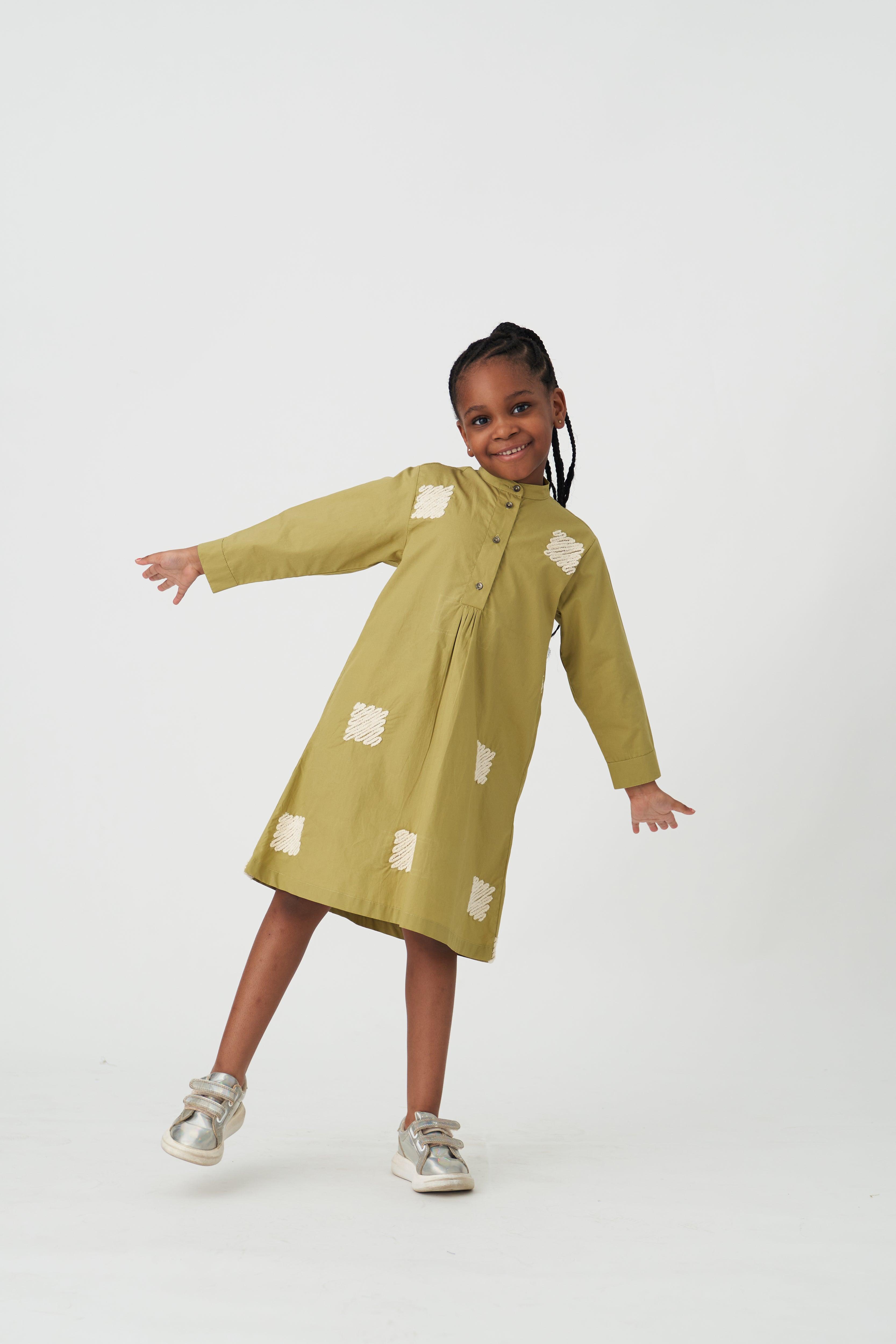 MOSS PLACKET SHIRT DRESS - Totdot