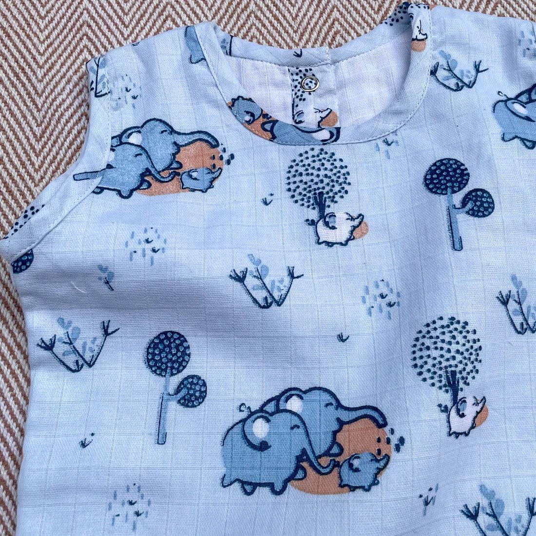 Muslin Onesie Elephant - Totdot