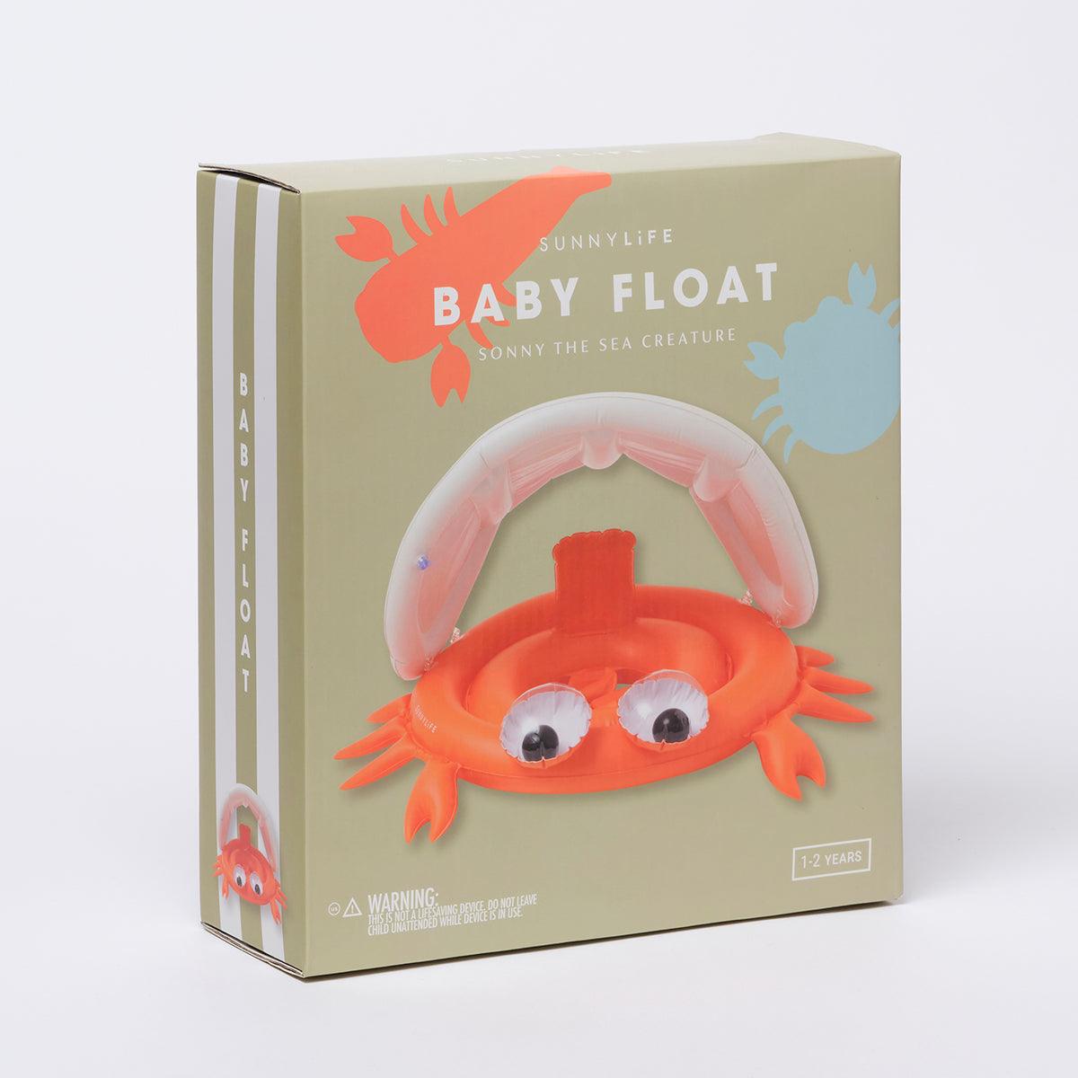 Neon Orange Baby Float Sonny the Sea Creature - Totdot