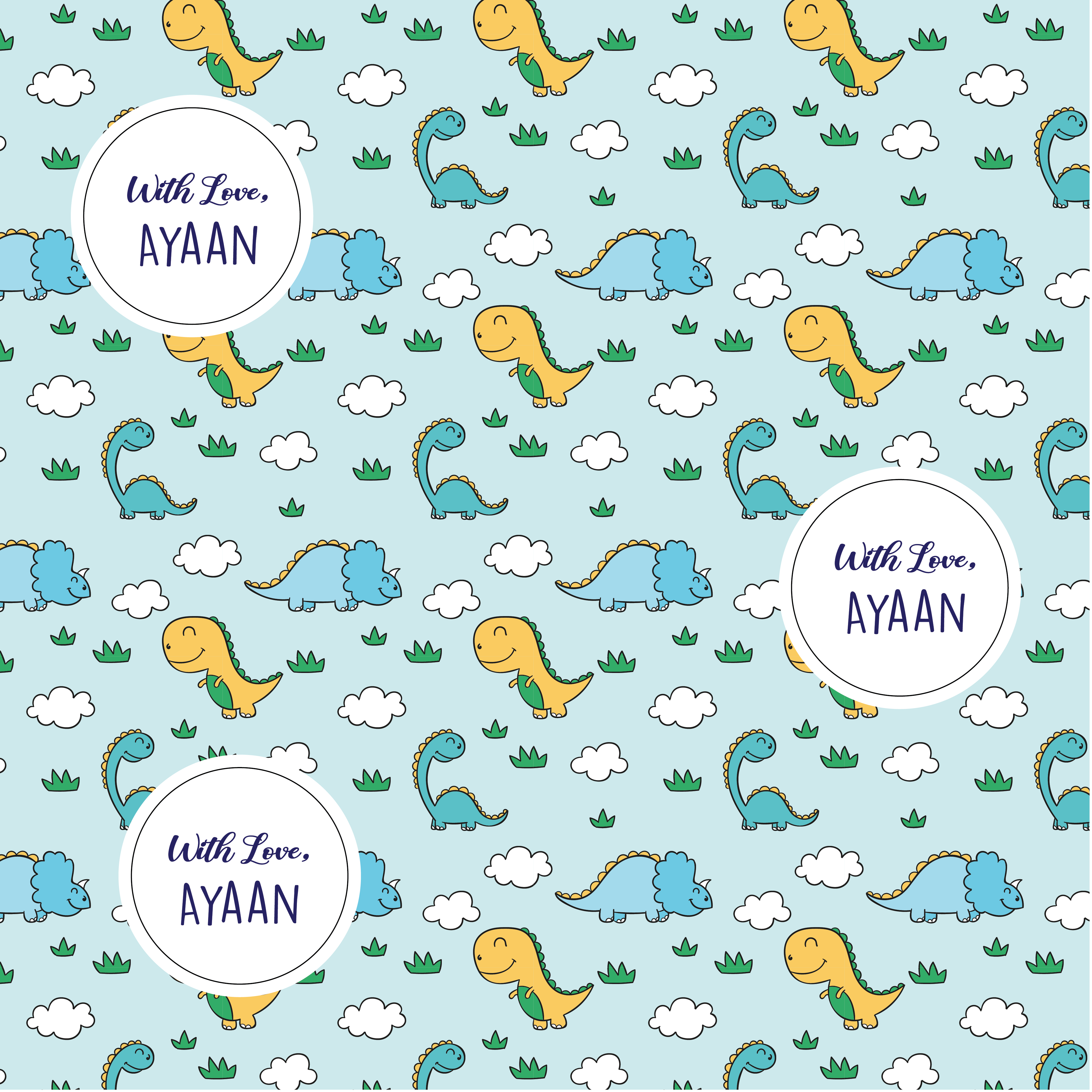 Gift Wrapping  Paper -Dino Dreamscape