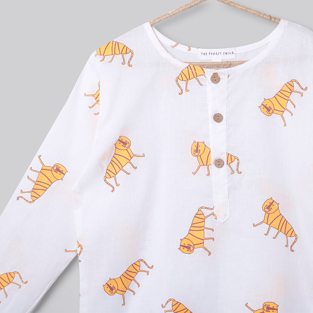 An Ambush of Tigers' Kurta Pyjama Set