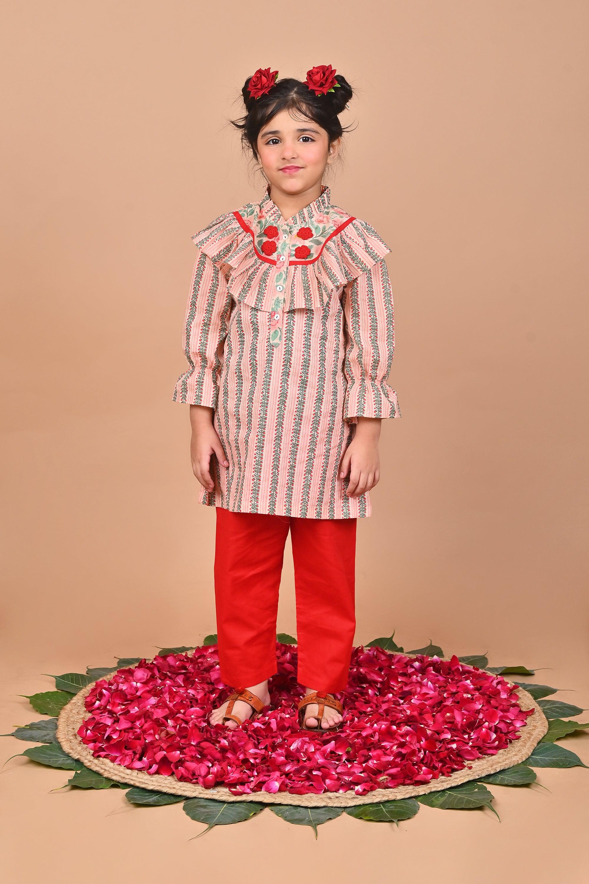 Nutmeg Girls Kurta Set - Totdot