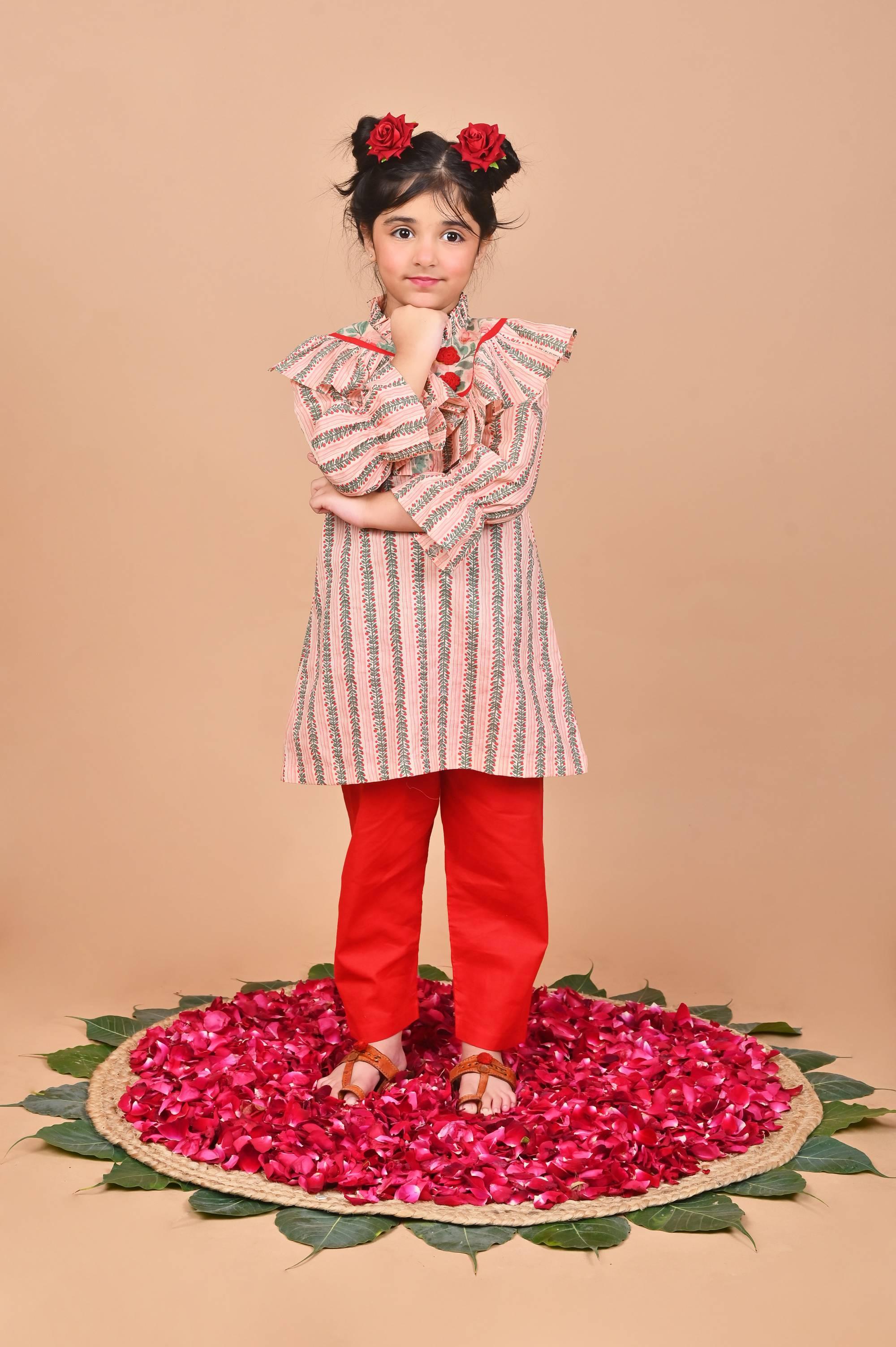 Nutmeg Girls Kurta Set - Totdot