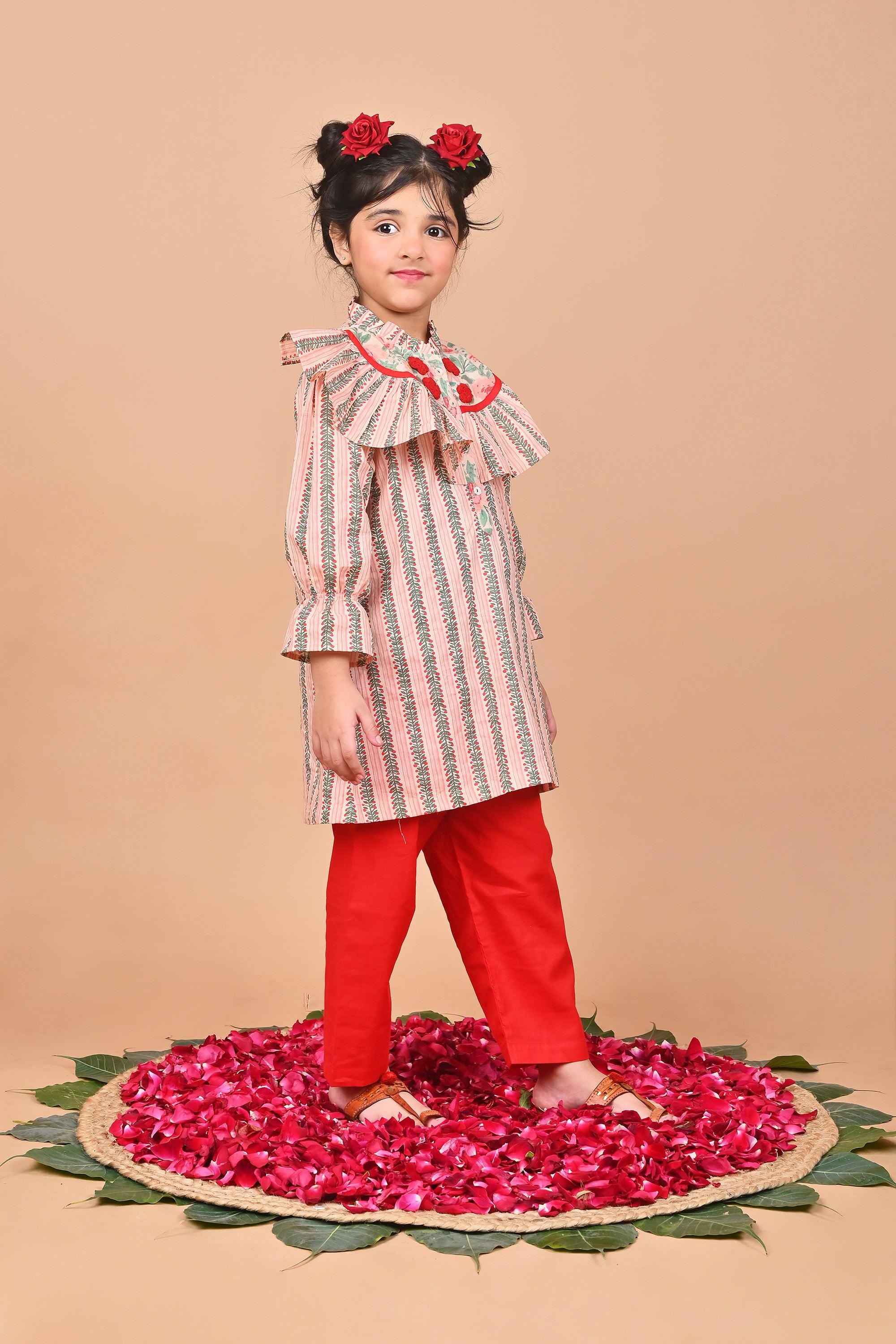 Nutmeg Girls Kurta Set - Totdot