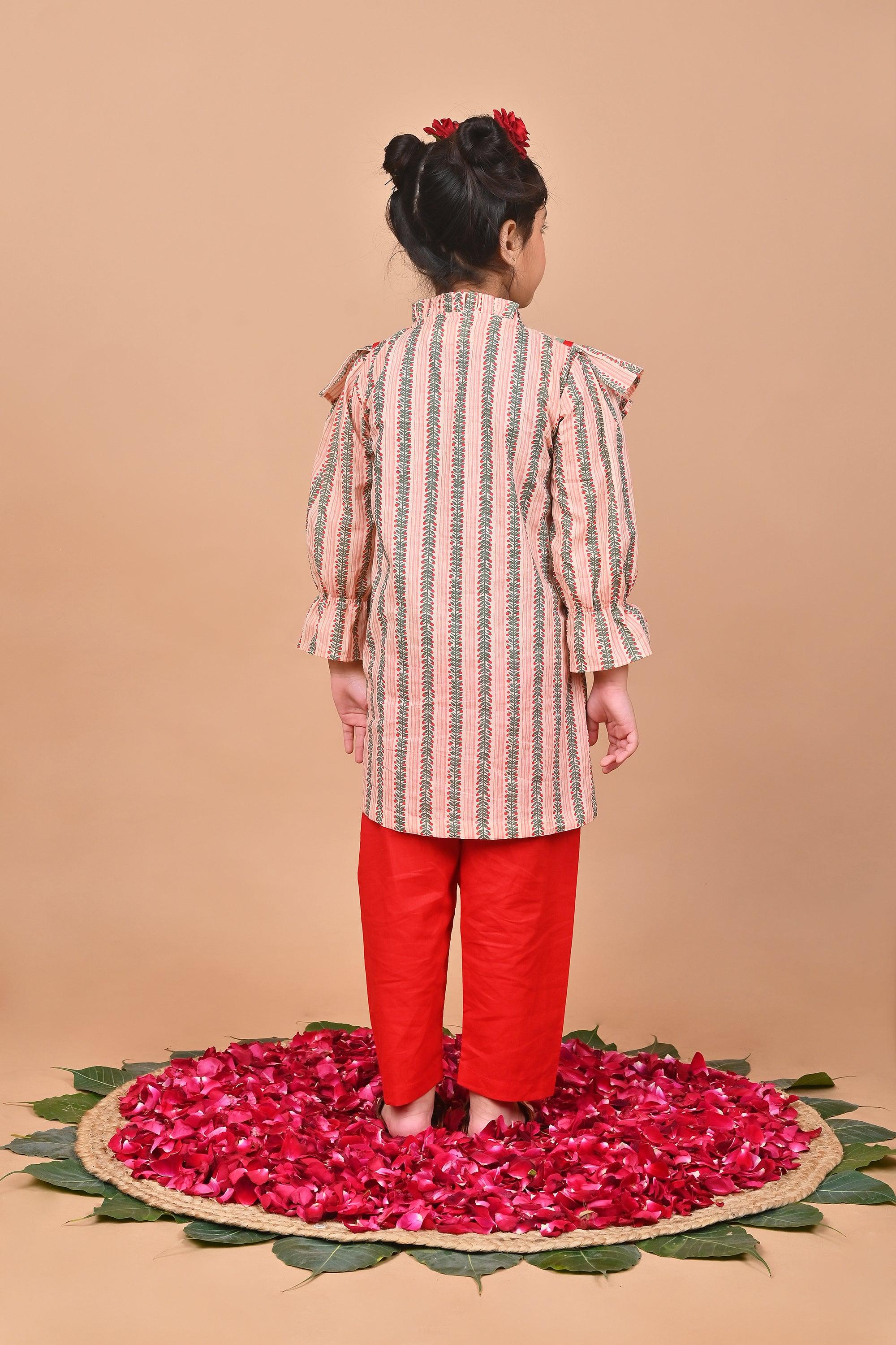 Nutmeg Girls Kurta Set - Totdot