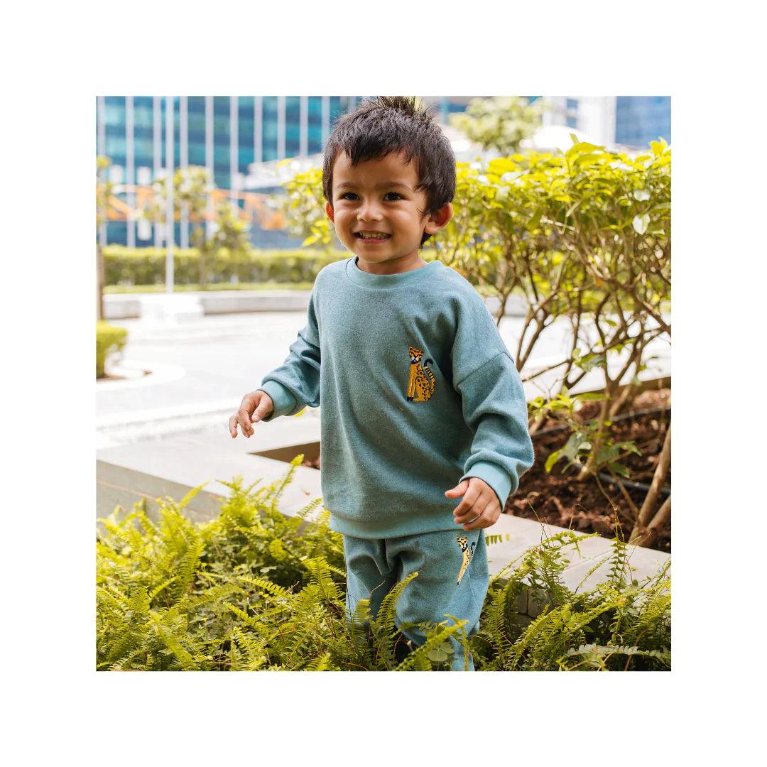 Ollie The Octopus | Organic Melange Tracksuit Set - Totdot