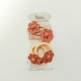 Orange Flower Clip and Hair Tie set - Totdot