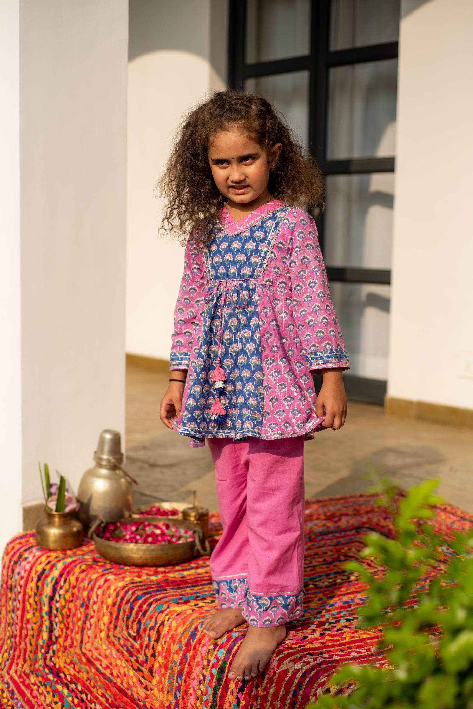 Orchid kurta set - Totdot