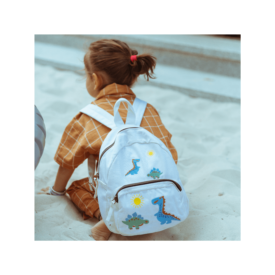 Organic Canvas Backpack | Lion - Sky Blue - Totdot