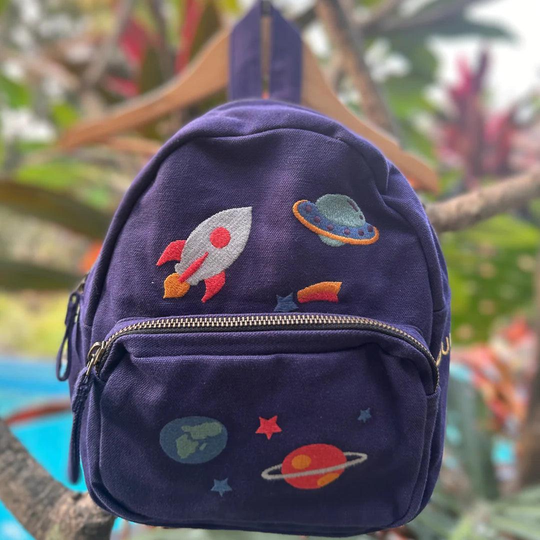 Organic Canvas Backpack | Lion - Sky Blue - Totdot