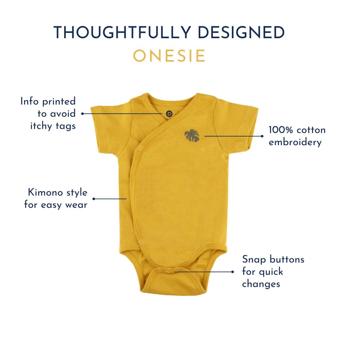 Organic Ribbed Cotton Onesie - Totdot