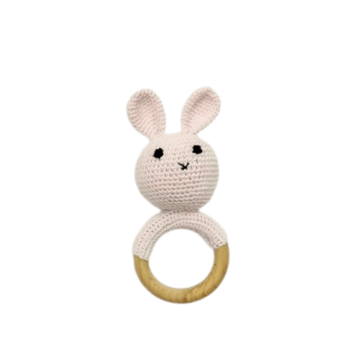 Pink Bunny Rattle - Totdot