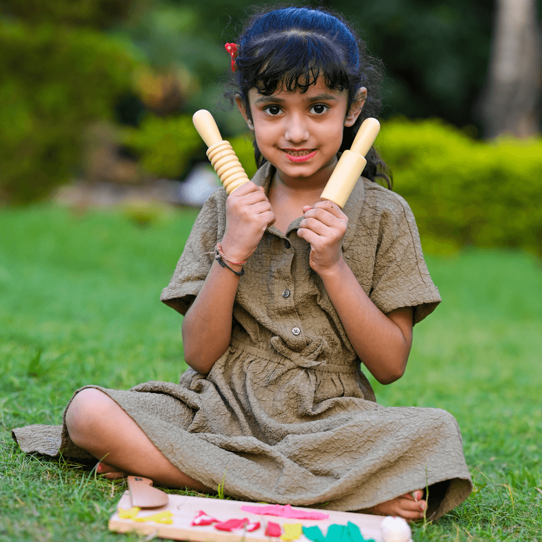 Play Dough Kit | Rolling Pins & Knife | Pretend Play Kitchen Toys - Totdot