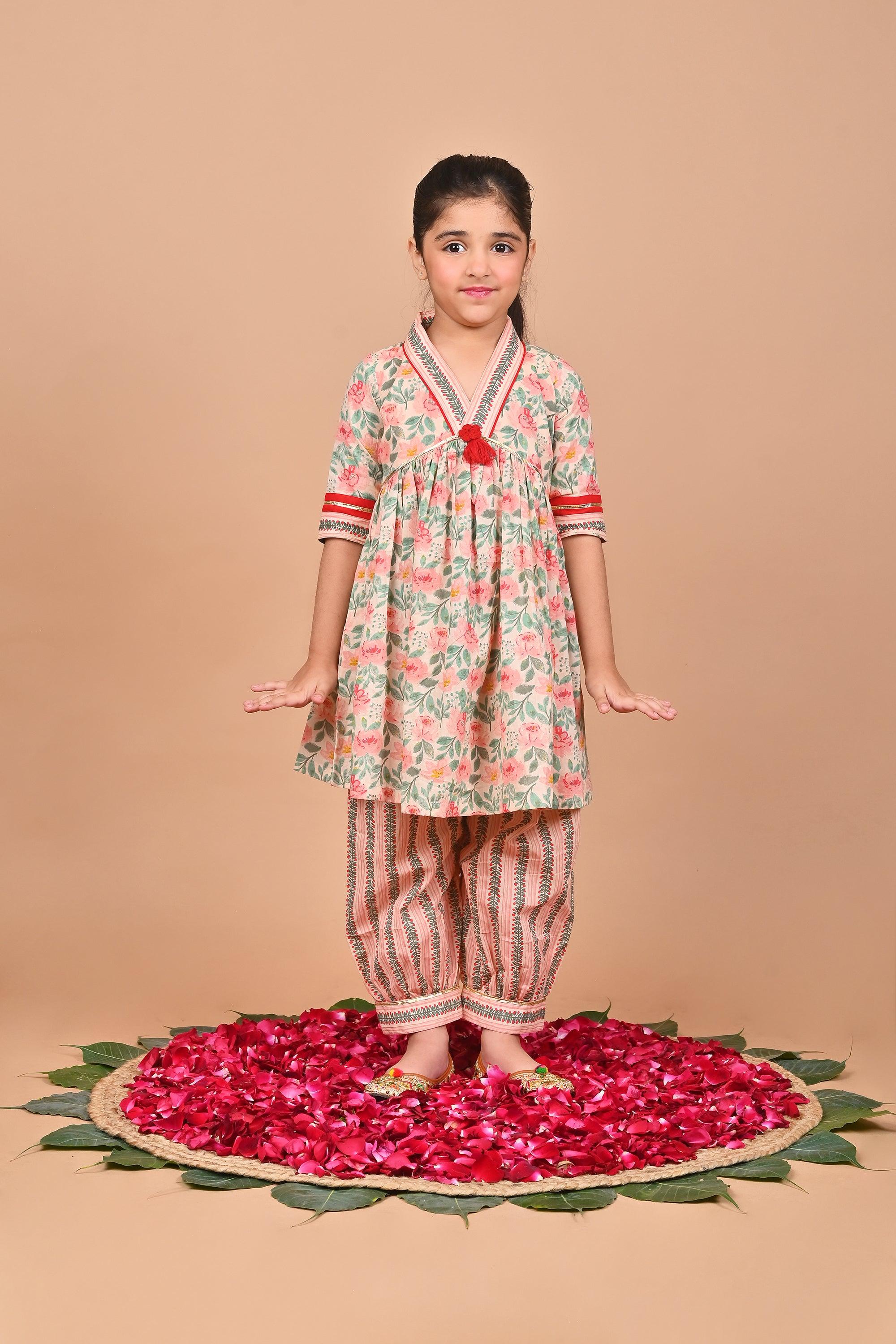 Plum Girls Kurta Set - Totdot