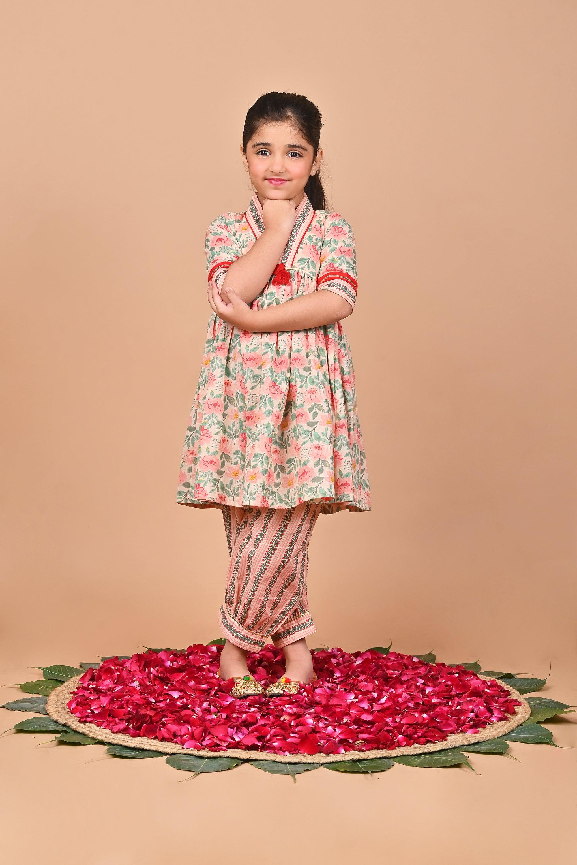 Plum Girls Kurta Set - Totdot