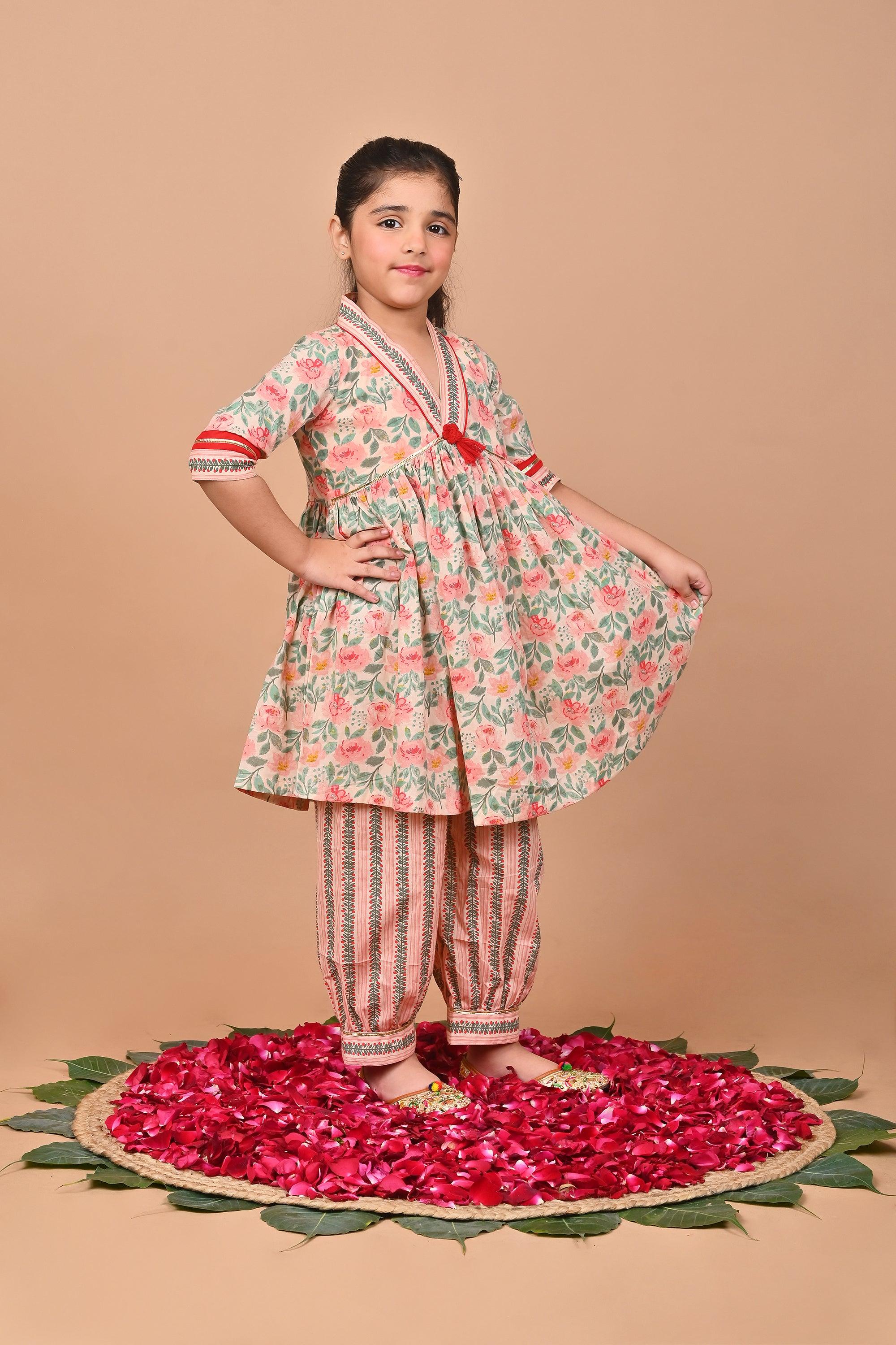 Plum Girls Kurta Set - Totdot