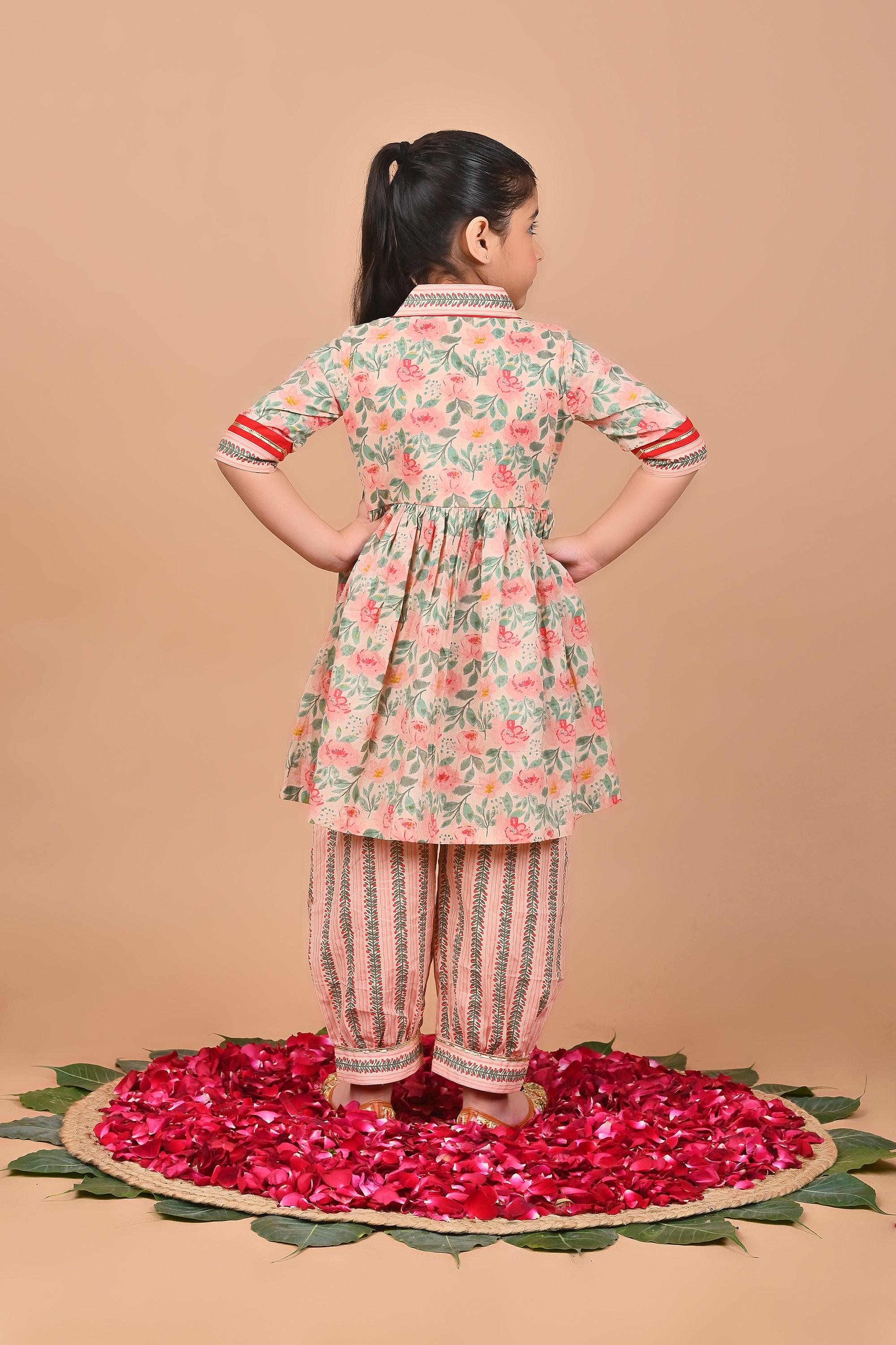 Plum Girls Kurta Set - Totdot