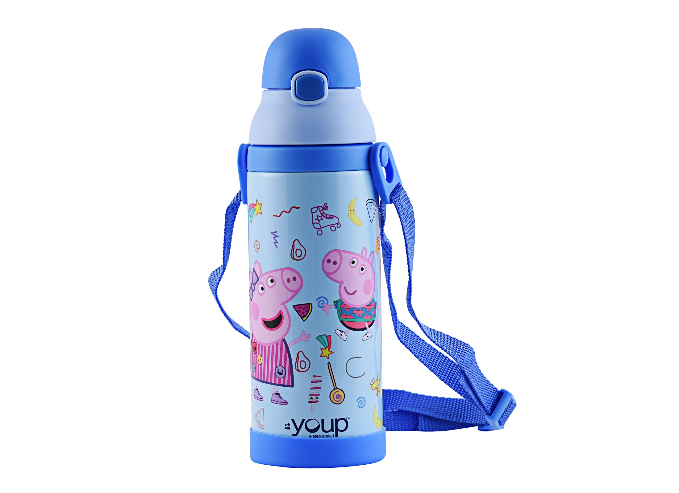 Stainless Steel Peppa Pig Kids Sipper Bottle Logan - 500 Ml