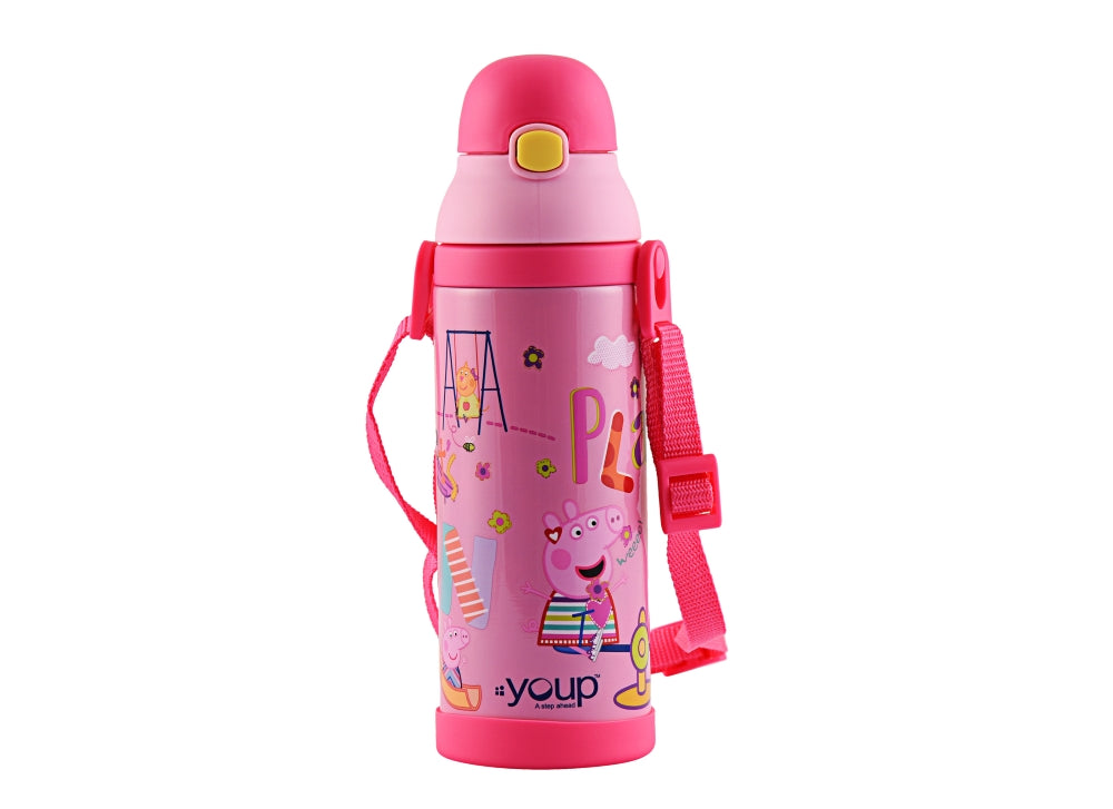 Stainless Steel Peppa Pig Kids Sipper Bottle Pp516 - 500 Ml