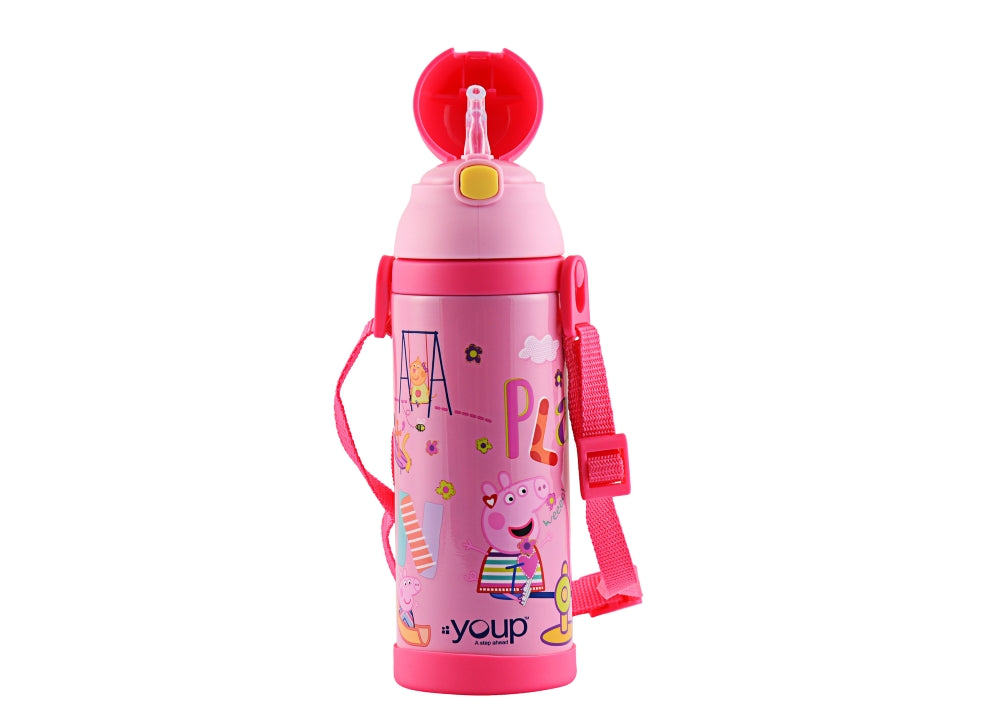 Stainless Steel Peppa Pig Kids Sipper Bottle Pp516 - 500 Ml