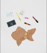 Dory Fish Crossbody Bag for Kids | Vegan Leather | Bronze Sand Color | Velvet Lining