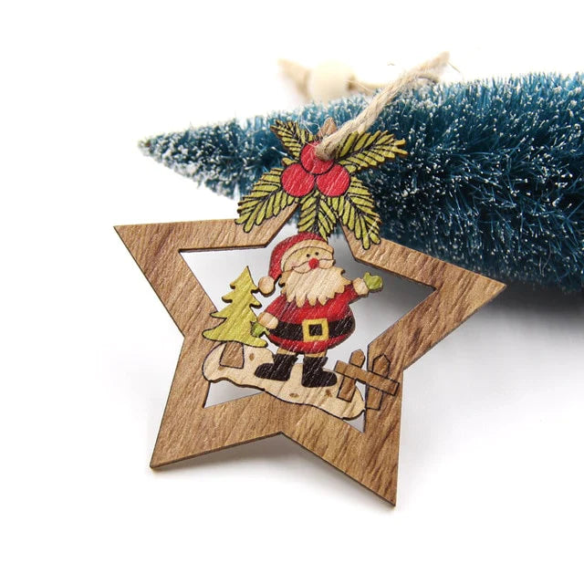 Timber Twinkle Star Ornaments- Set of 4