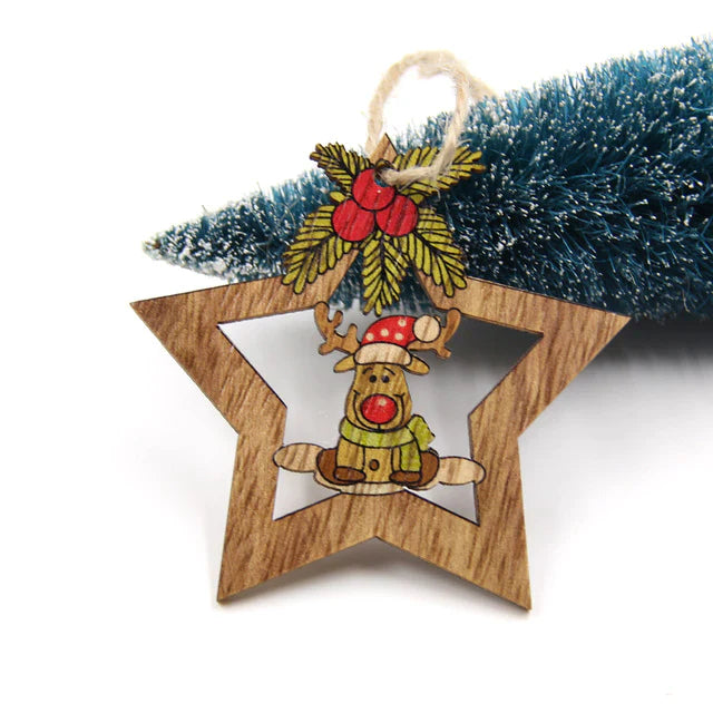 Timber Twinkle Star Ornaments- Set of 4