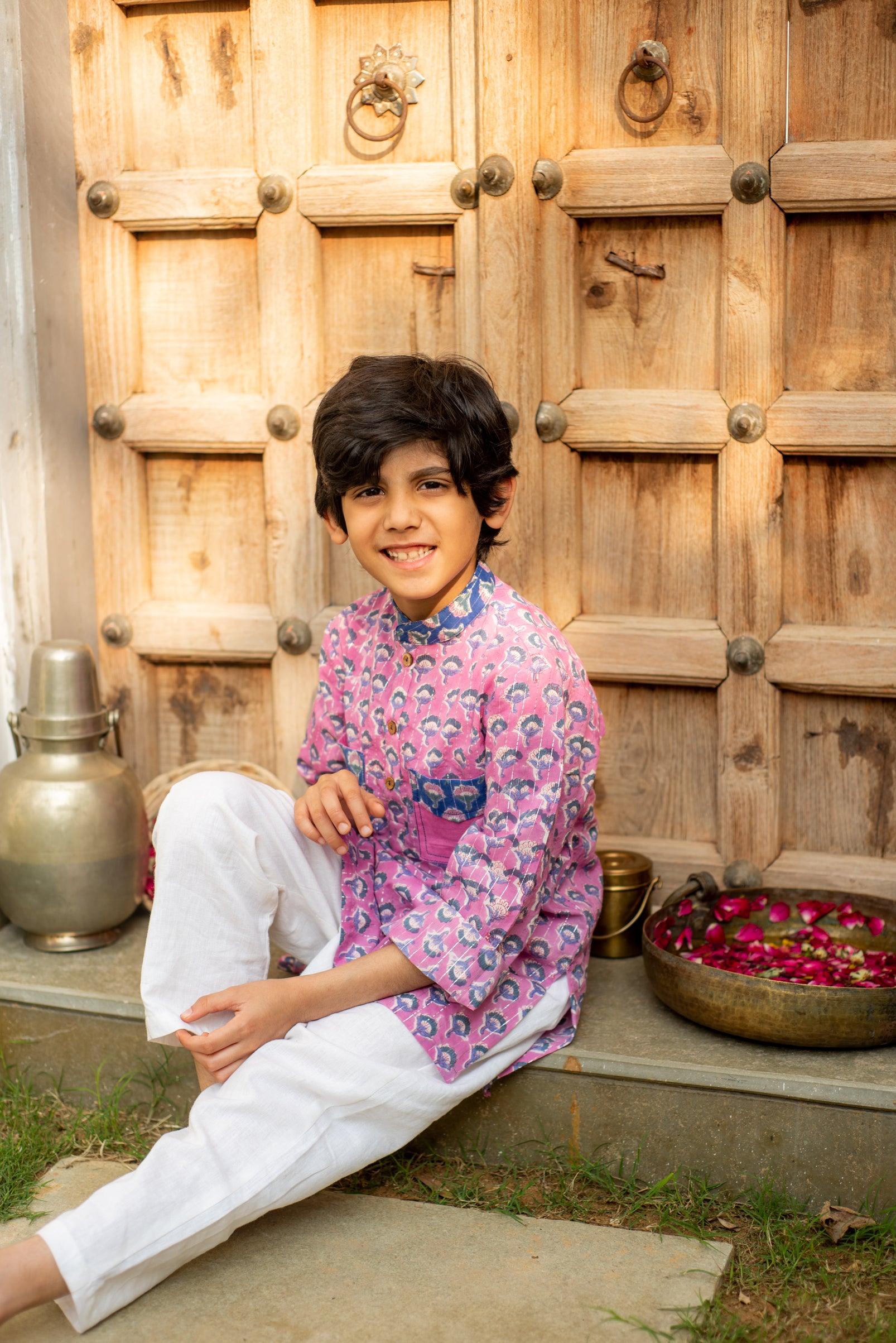 Purple Orchid kurta set - Totdot