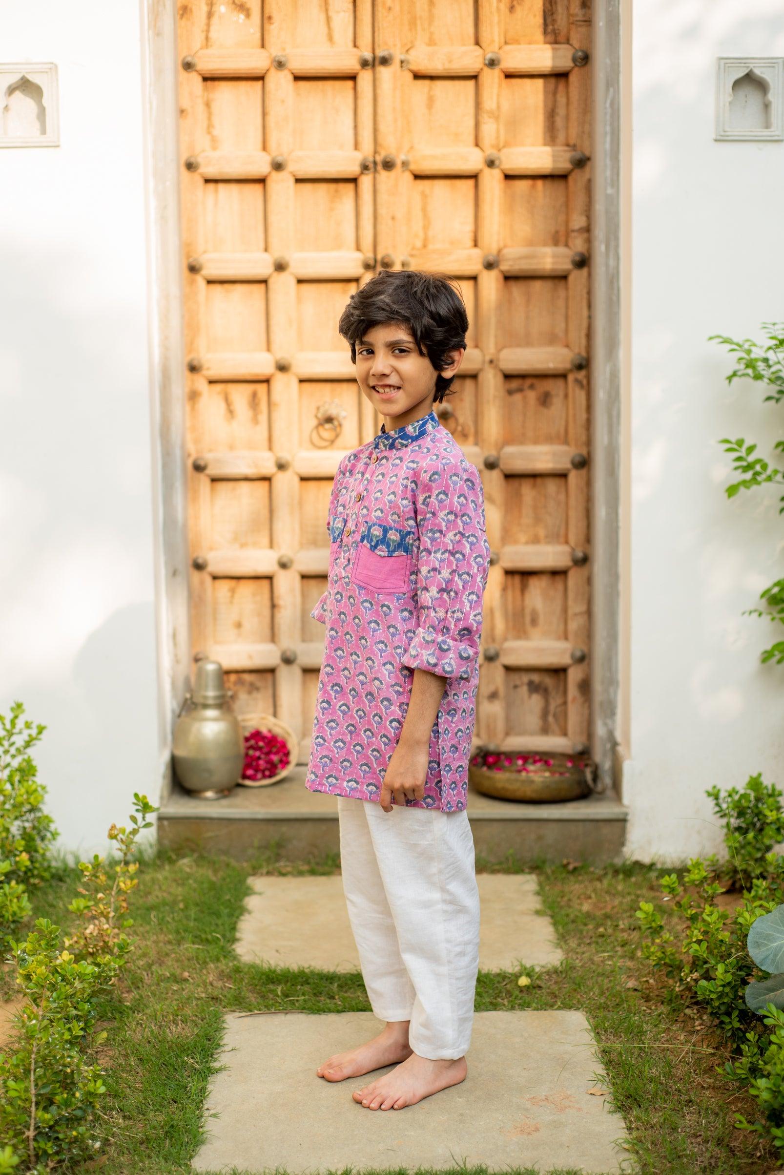 Purple Orchid kurta set - Totdot