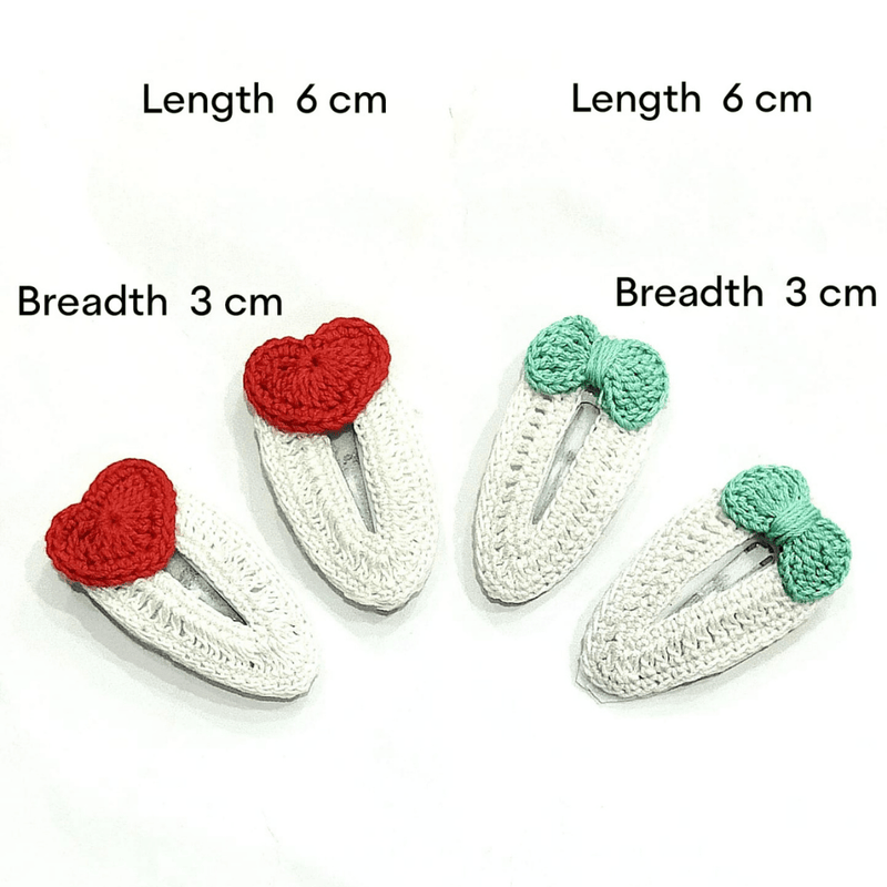 Red Heart and Green Bow Clip set - Totdot
