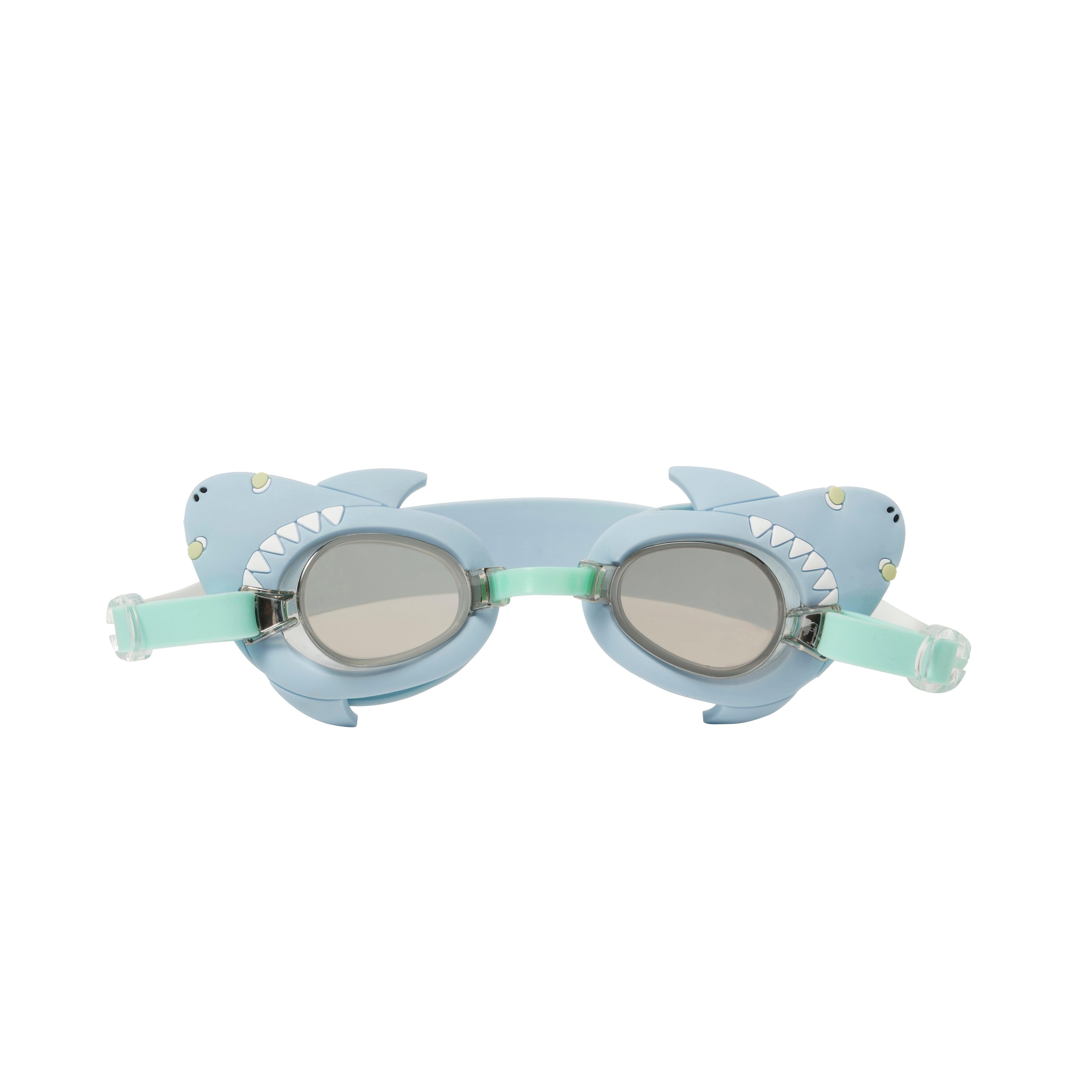 Salty the Shark Mini Swim Goggles Aqua - Totdot