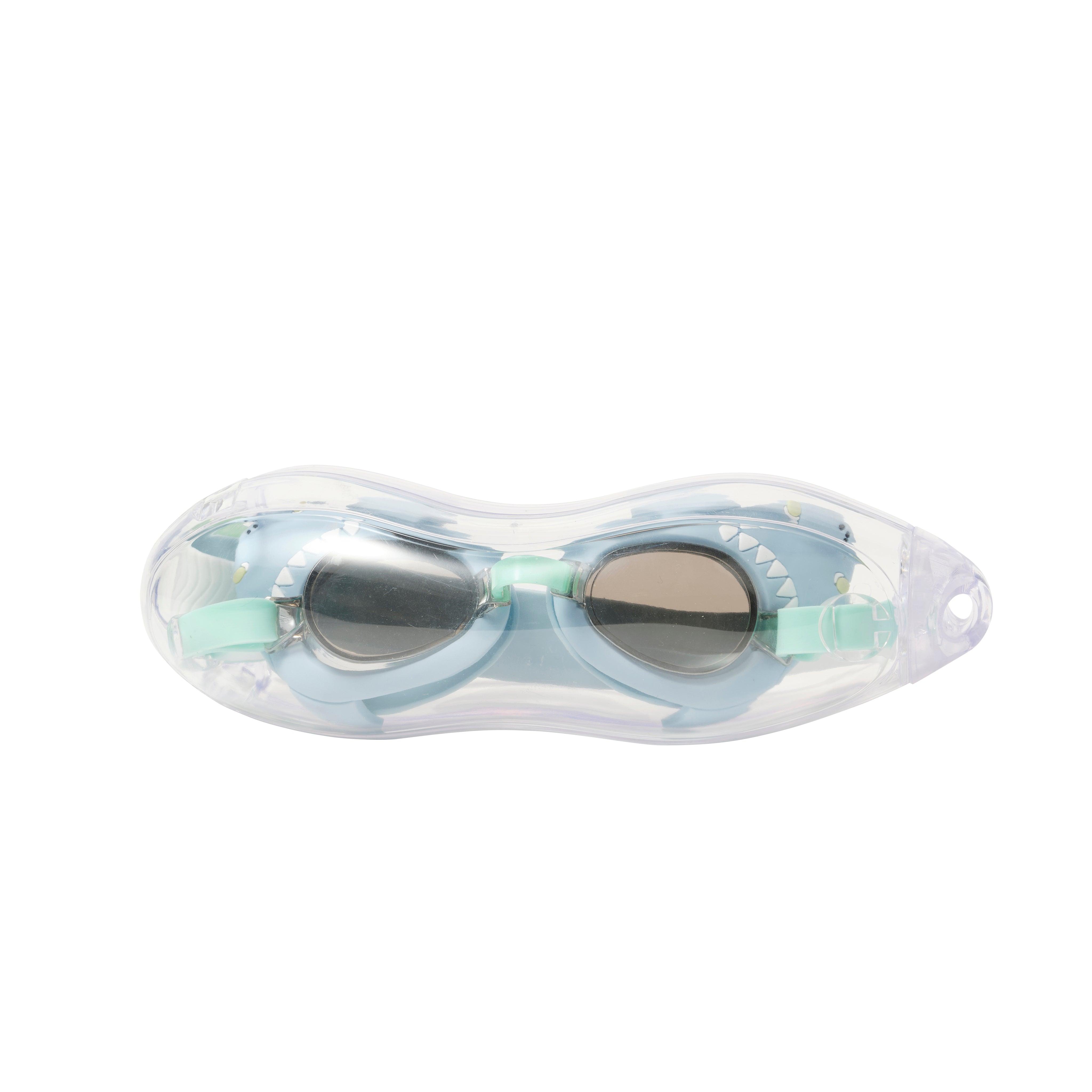 Salty the Shark Mini Swim Goggles Aqua - Totdot