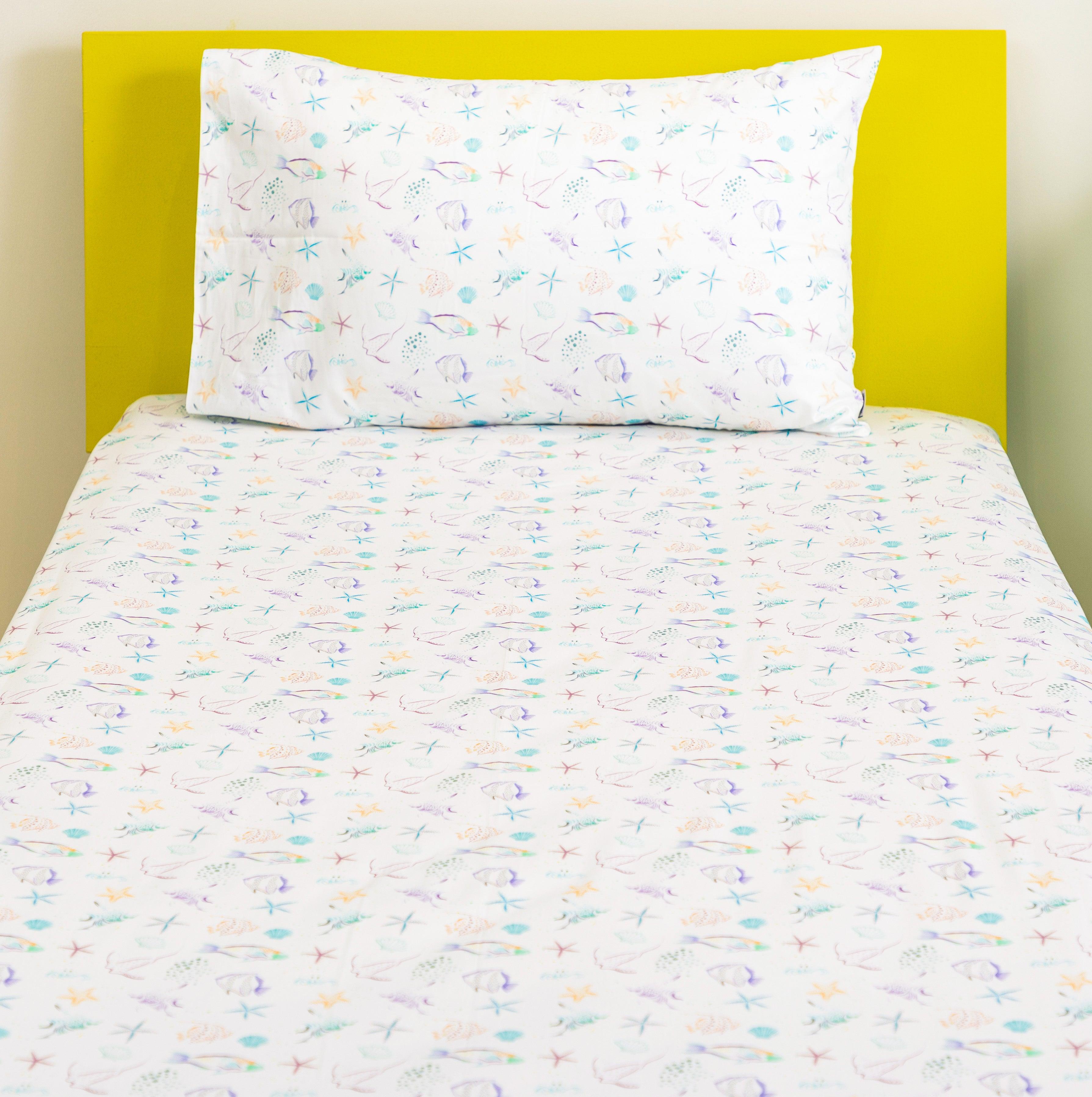 Sea Foam Bed Sheet and Shams Set - Totdot