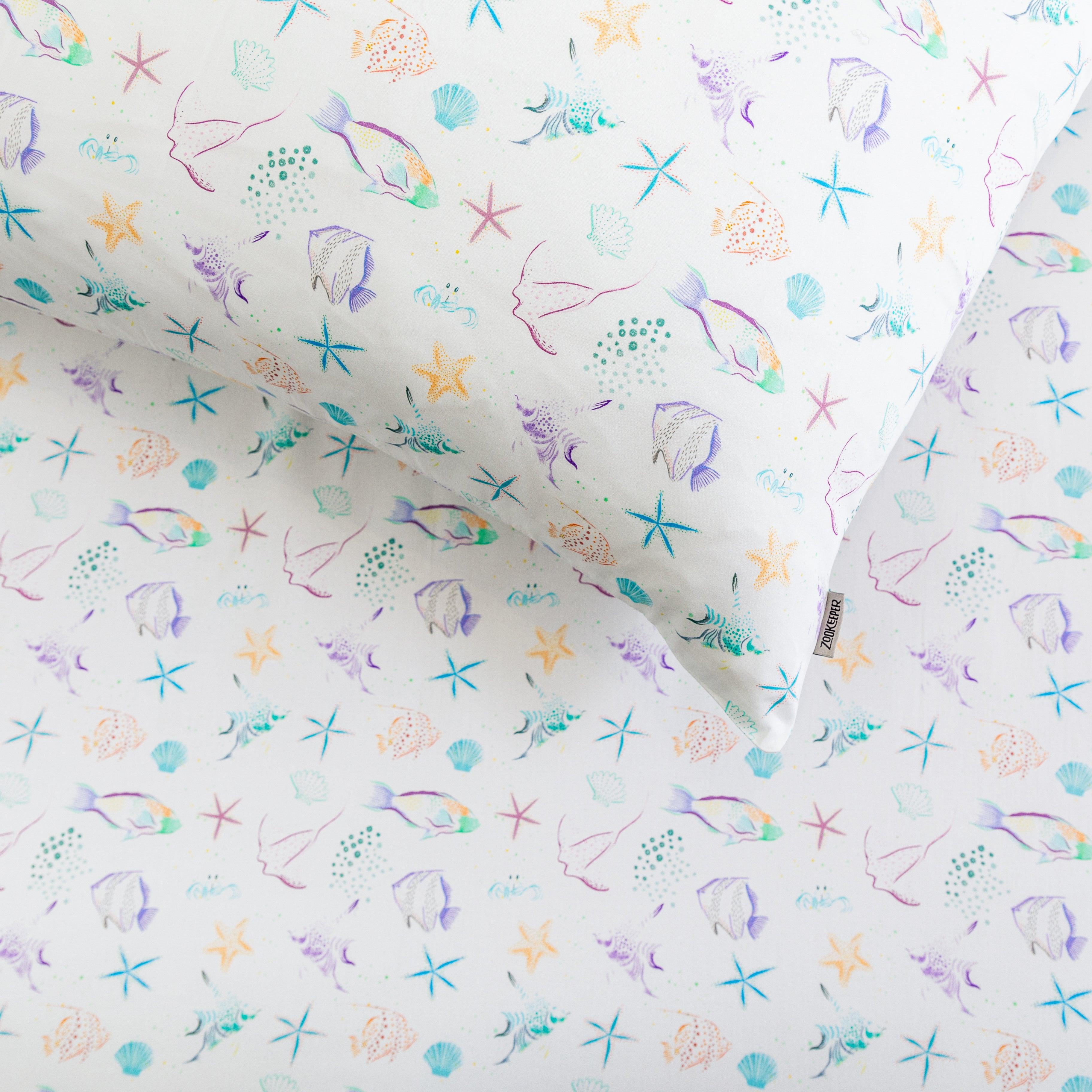 Sea Foam Bed Sheet and Shams Set - Totdot