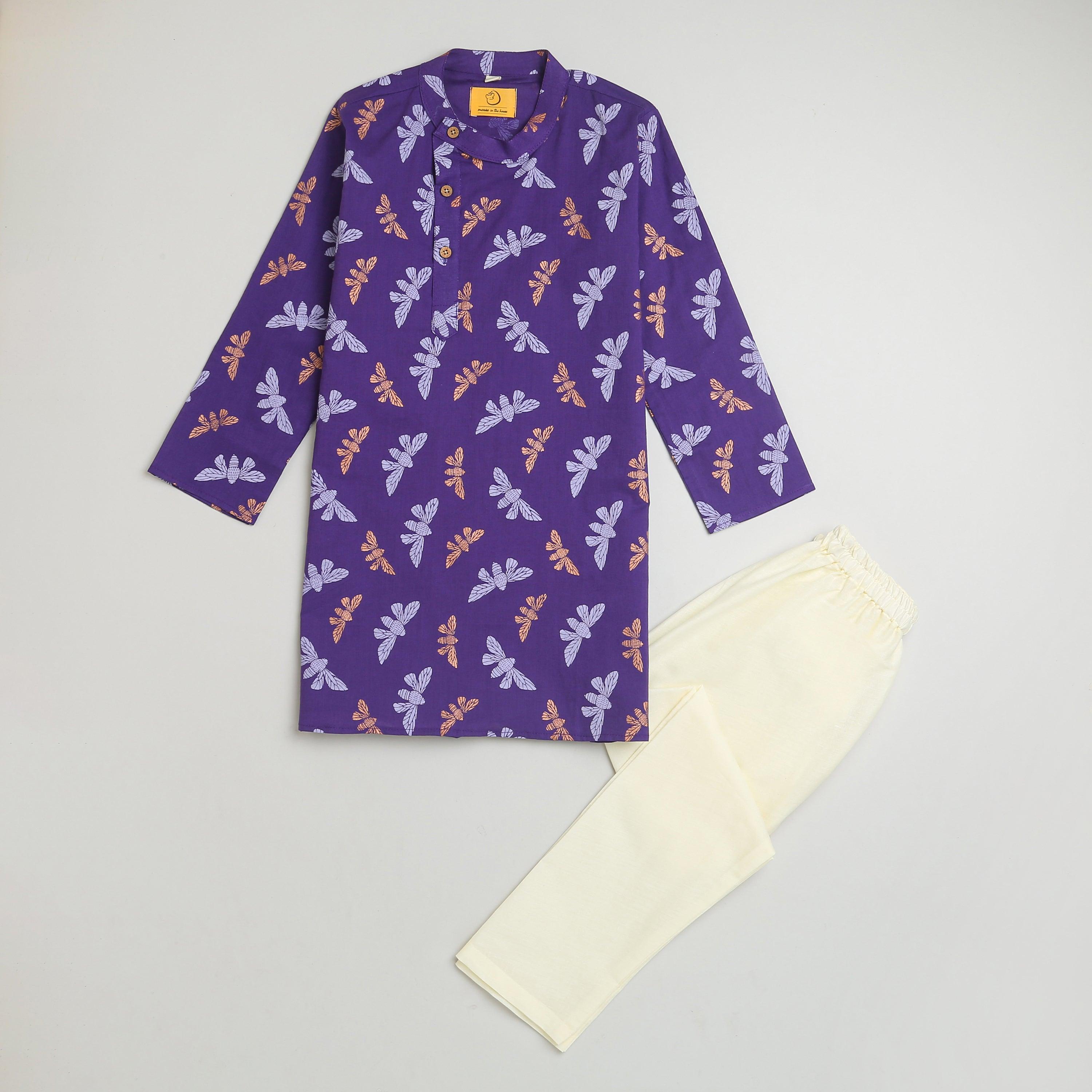 Shimmering Butterfly Boys Ethnic Wear - Totdot