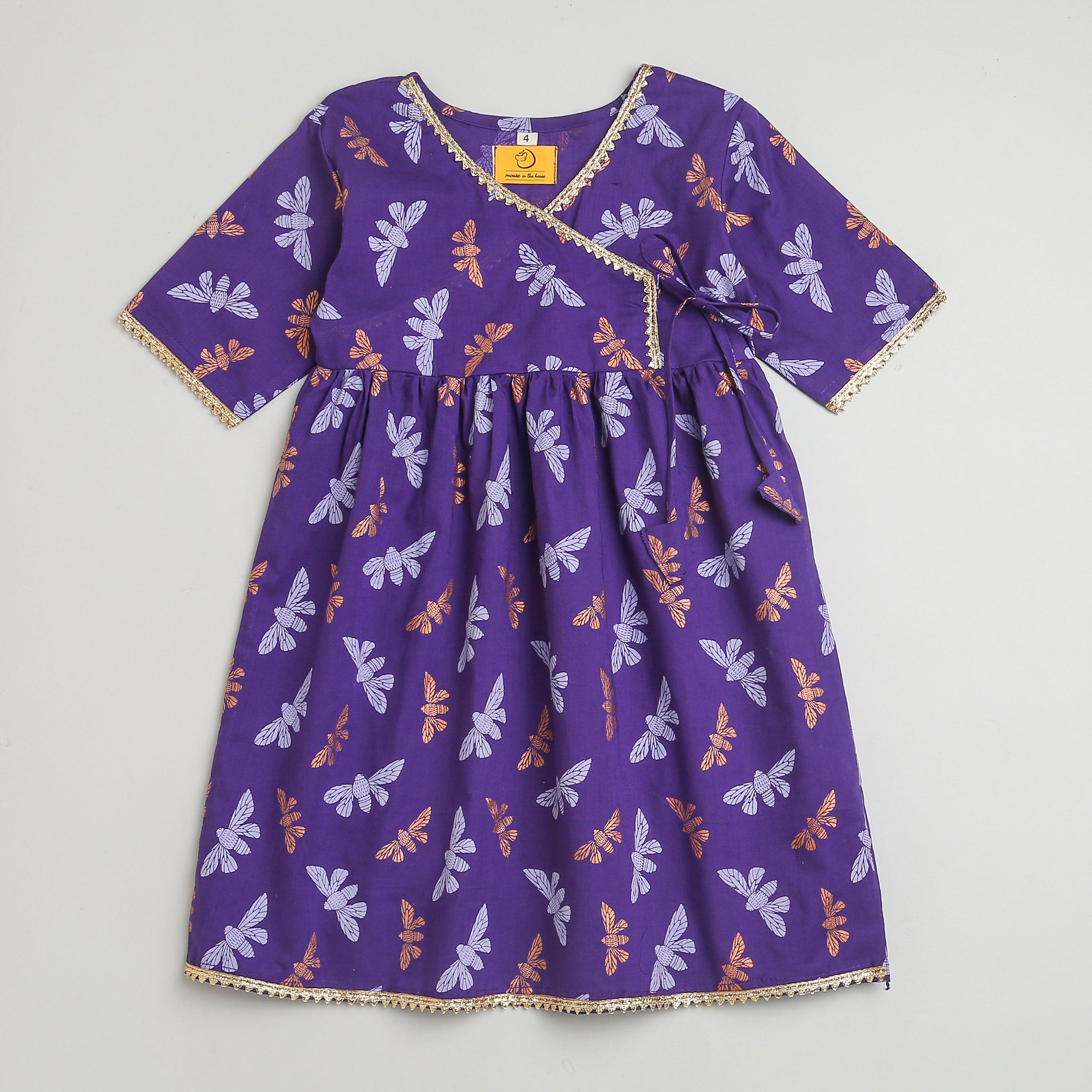 Shimmering Butterfly Girls Ethnic Wear - Totdot