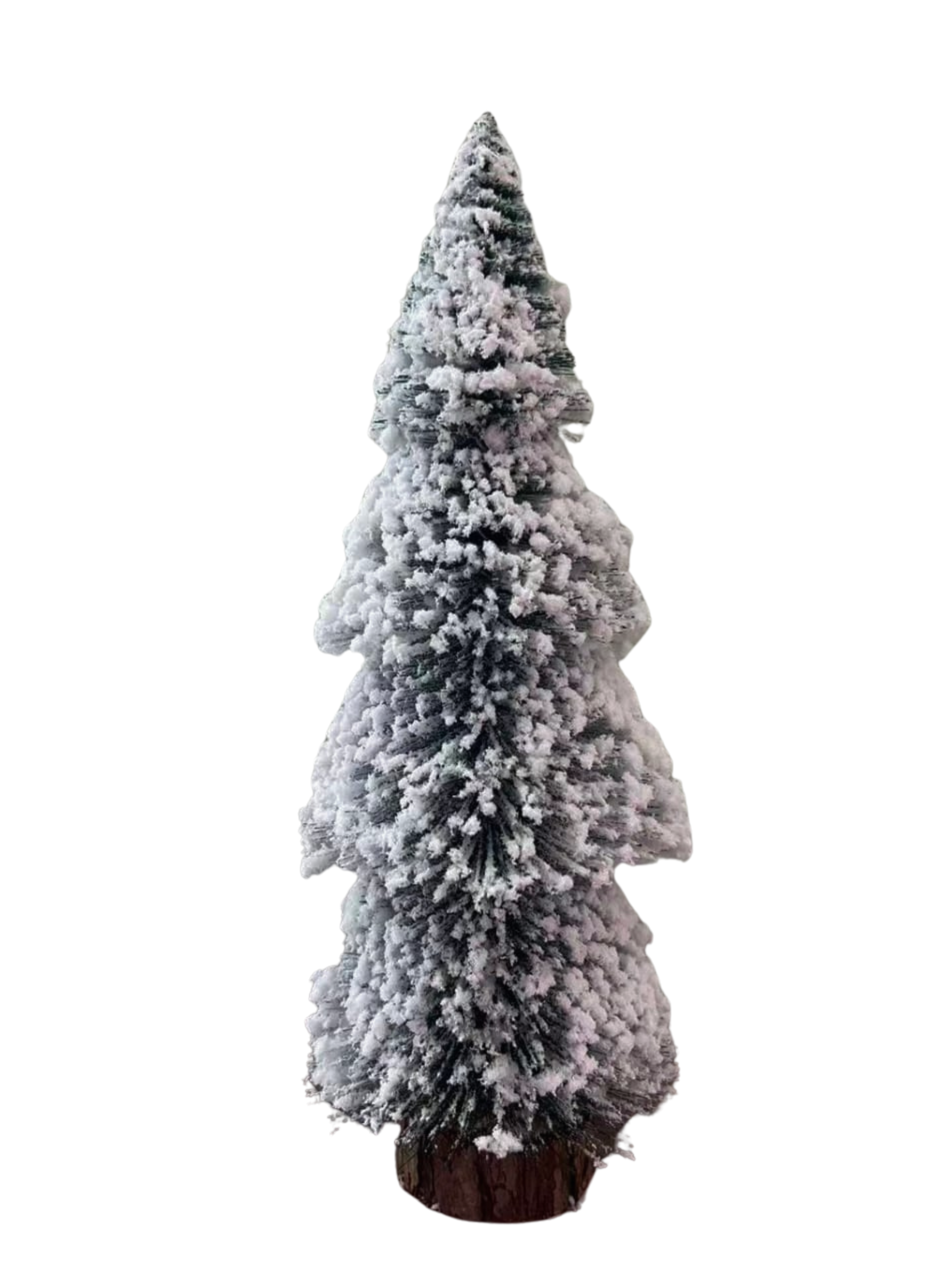 SILVERLY tabletop Christmas tree with frosting and wooden base – pack of 3